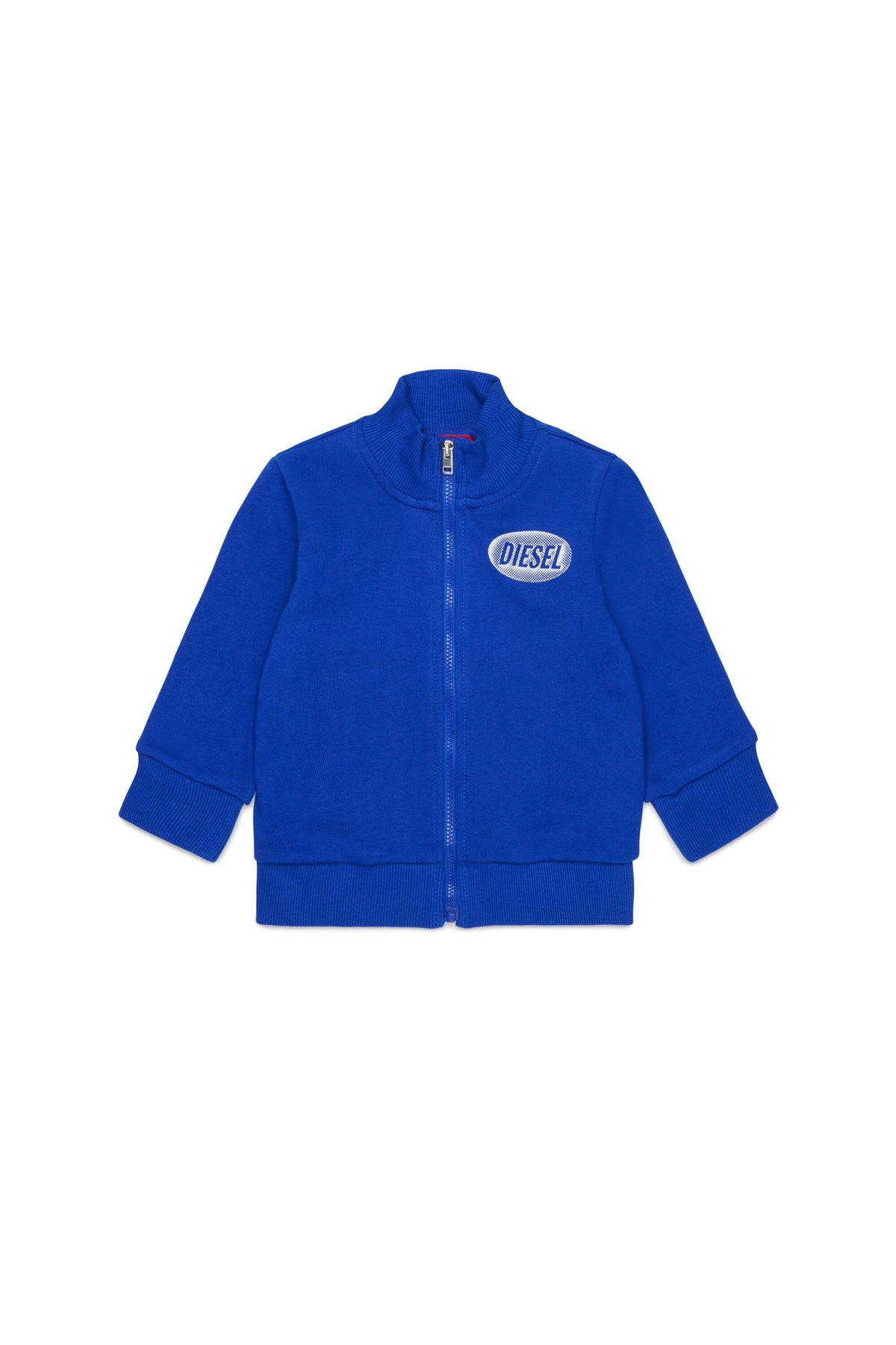 Diesel Felpa royal con zip e logo