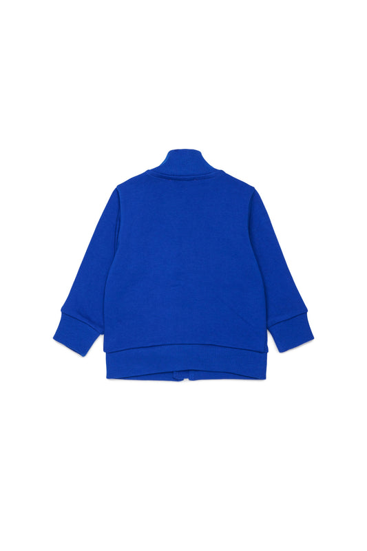 Diesel Felpa royal con zip e logo