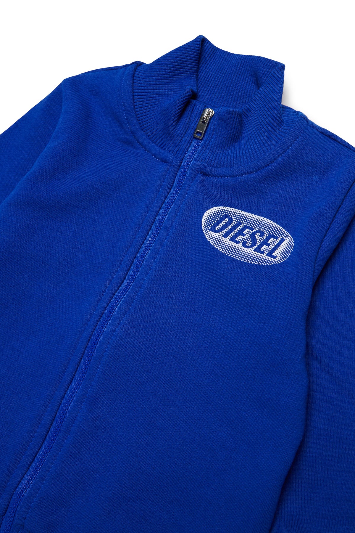 Diesel Felpa royal con zip e logo