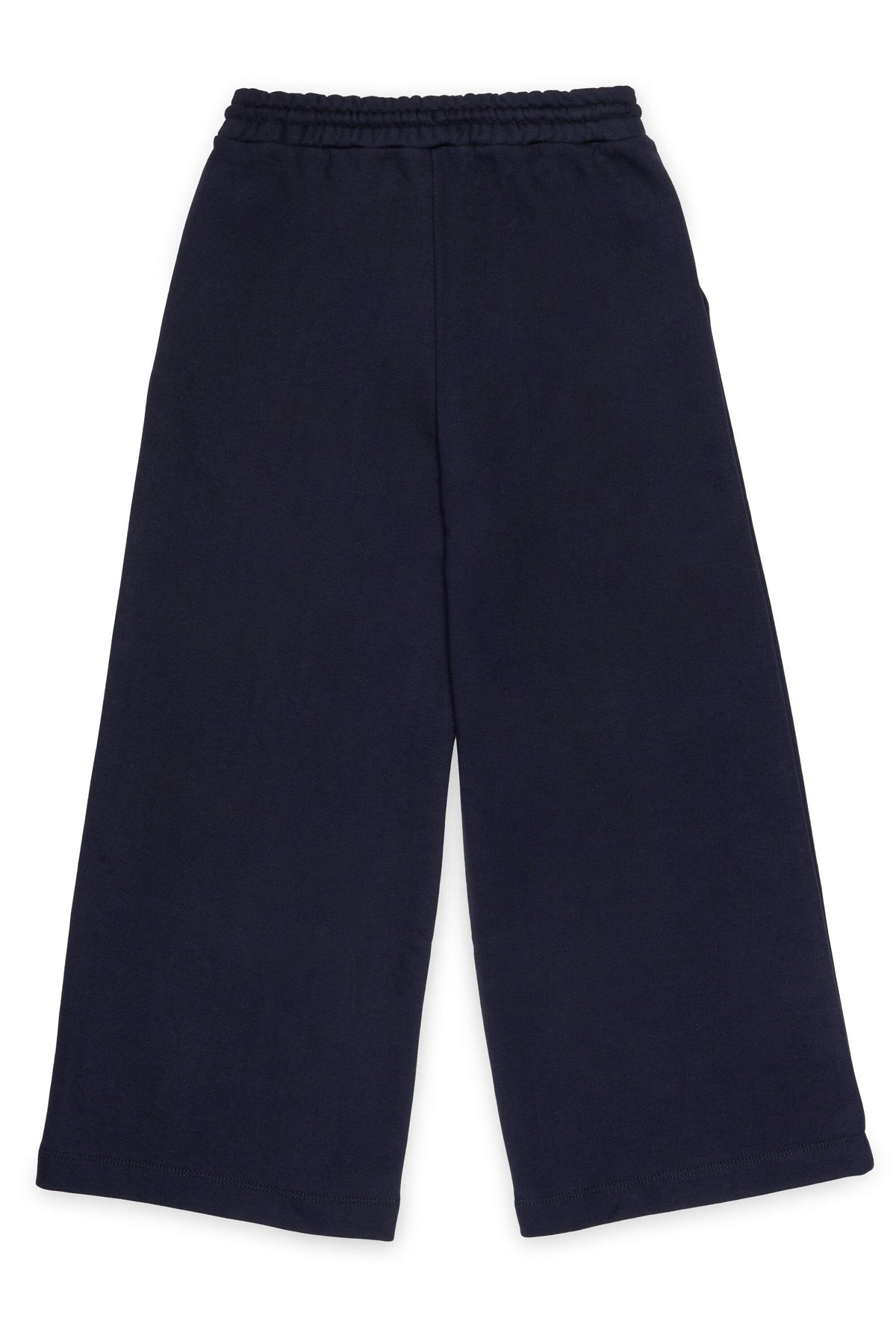 MARNI Pantalone blu in felpa a gamba dritta con logo
