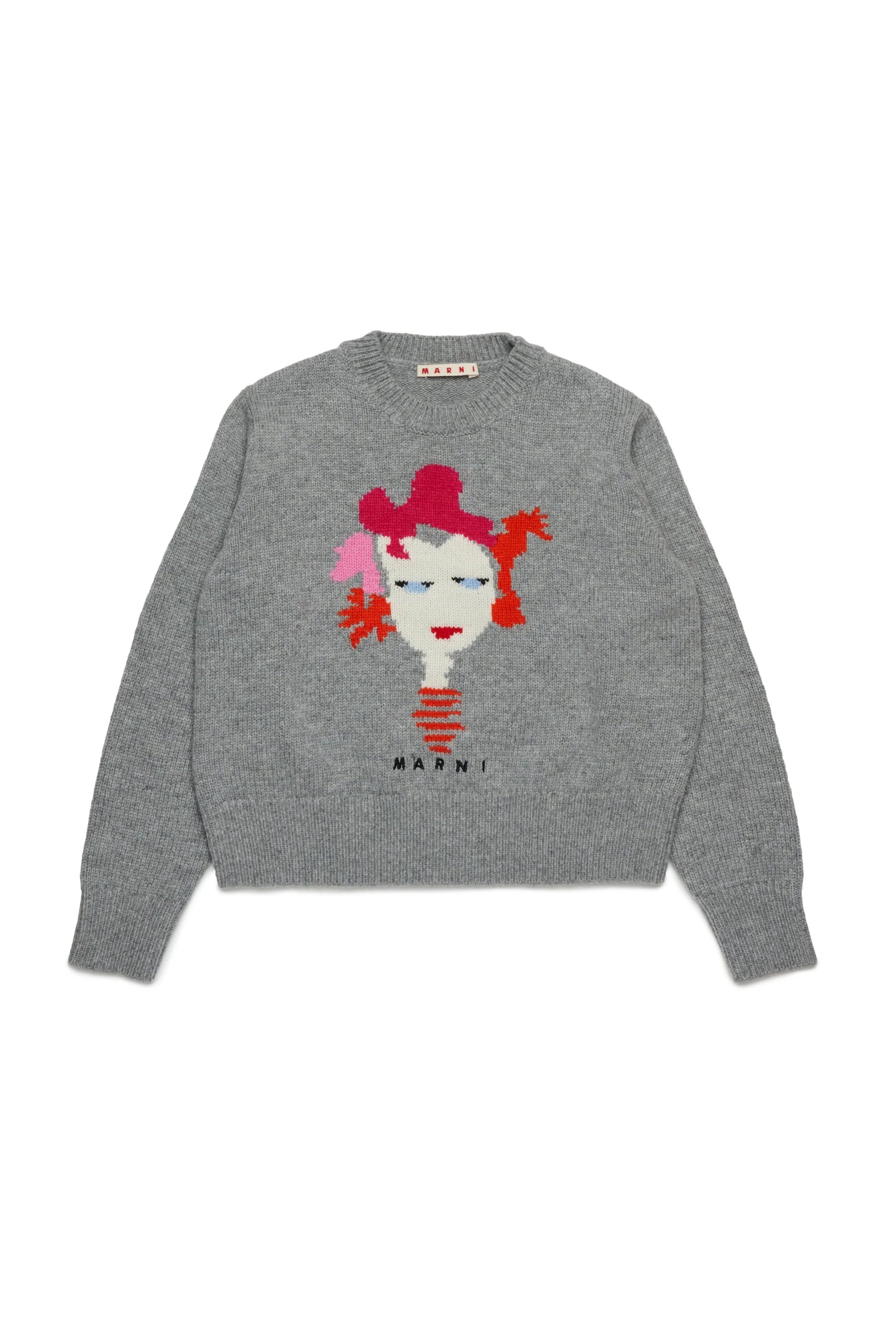 Marni Pullover in misto lana con grafica Flower