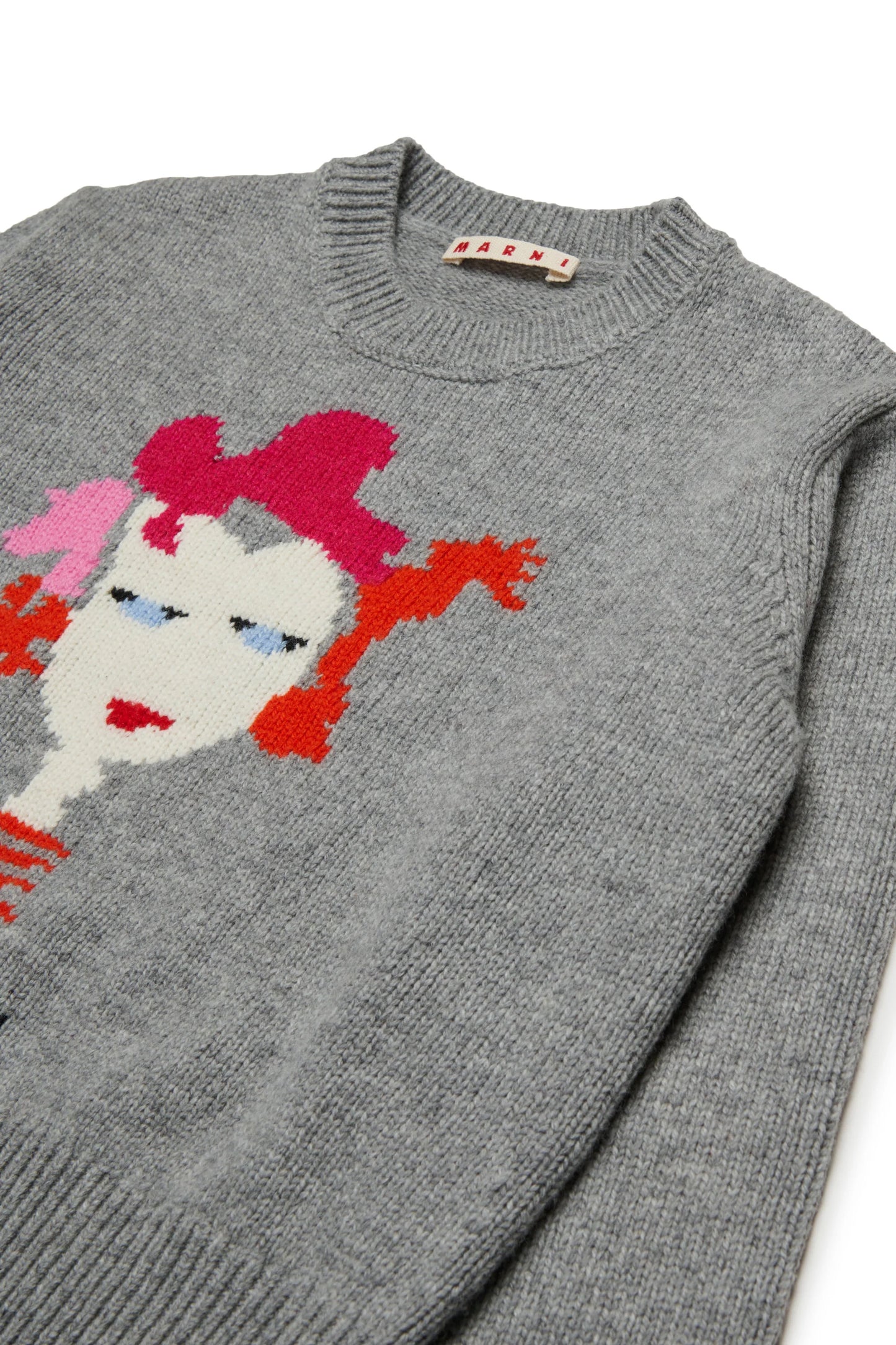 Marni Pullover in misto lana con grafica Flower