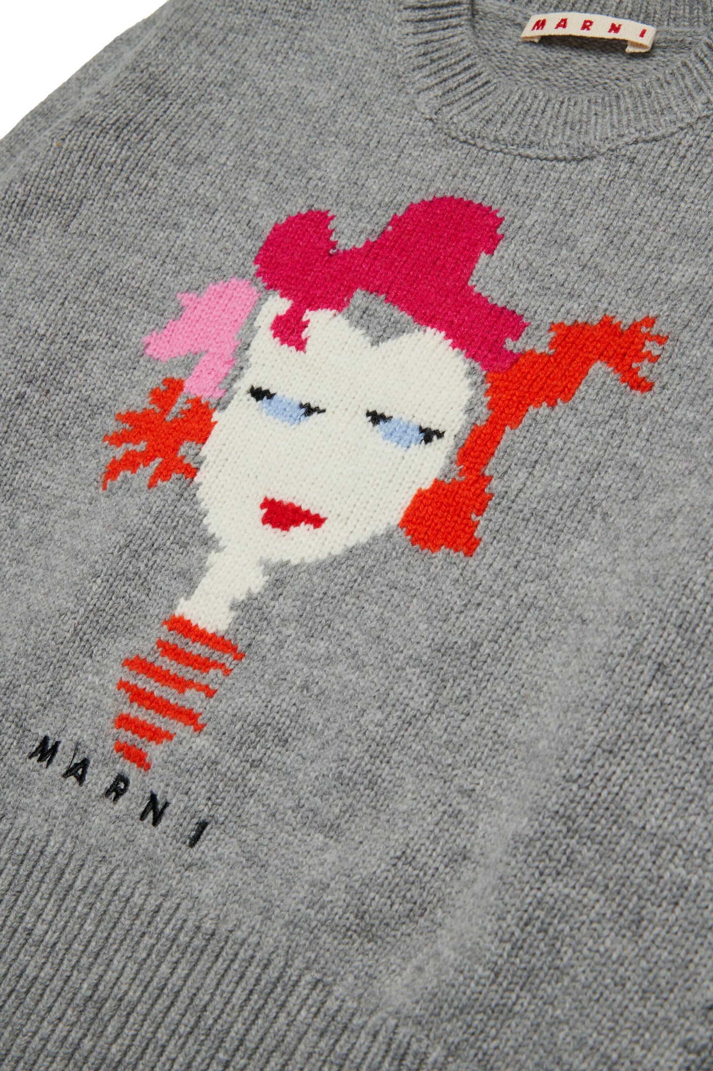 Marni Pullover in misto lana con grafica Flower