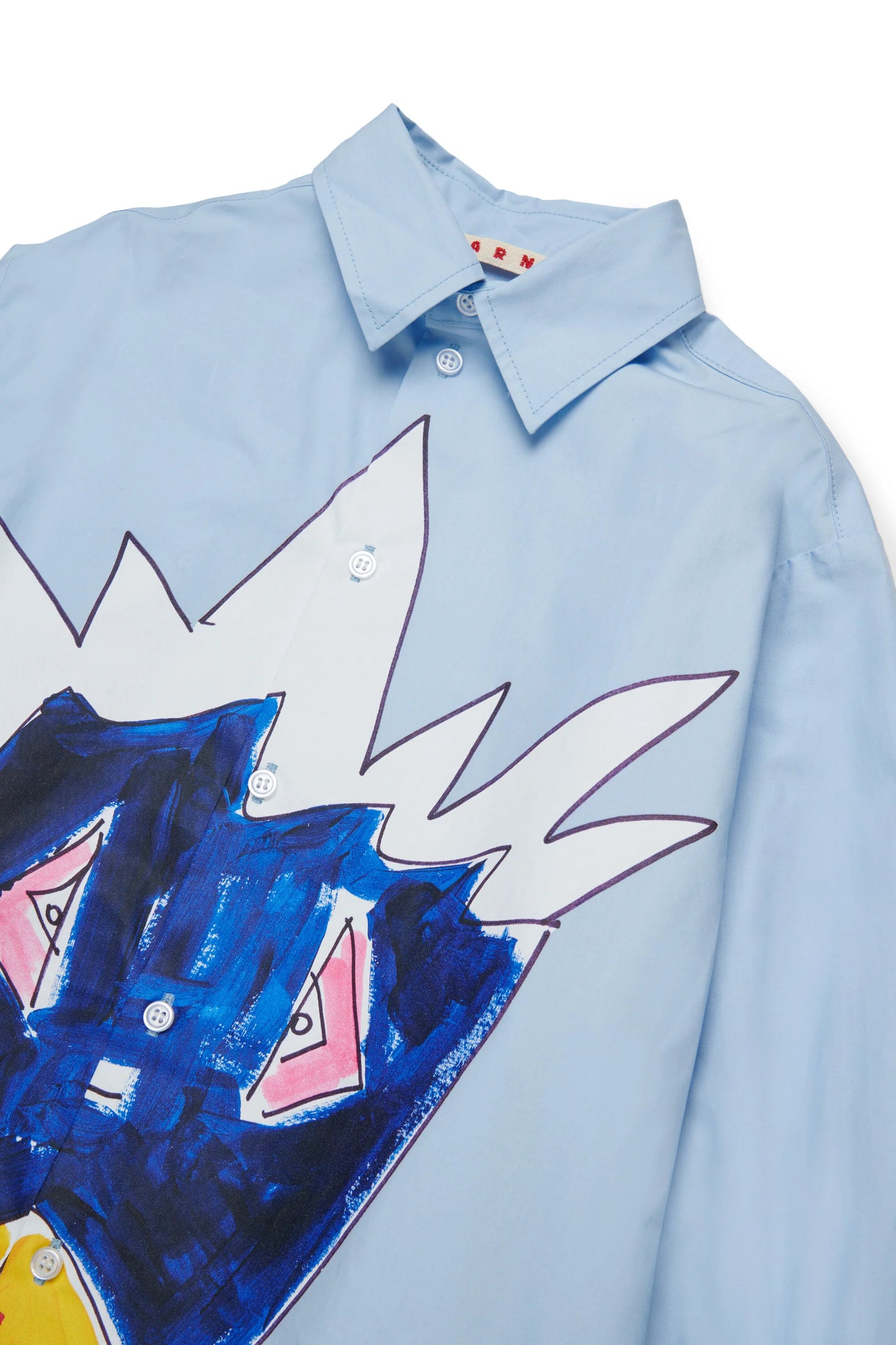 Marni Camicia oversize in popeline con grafica Jungle