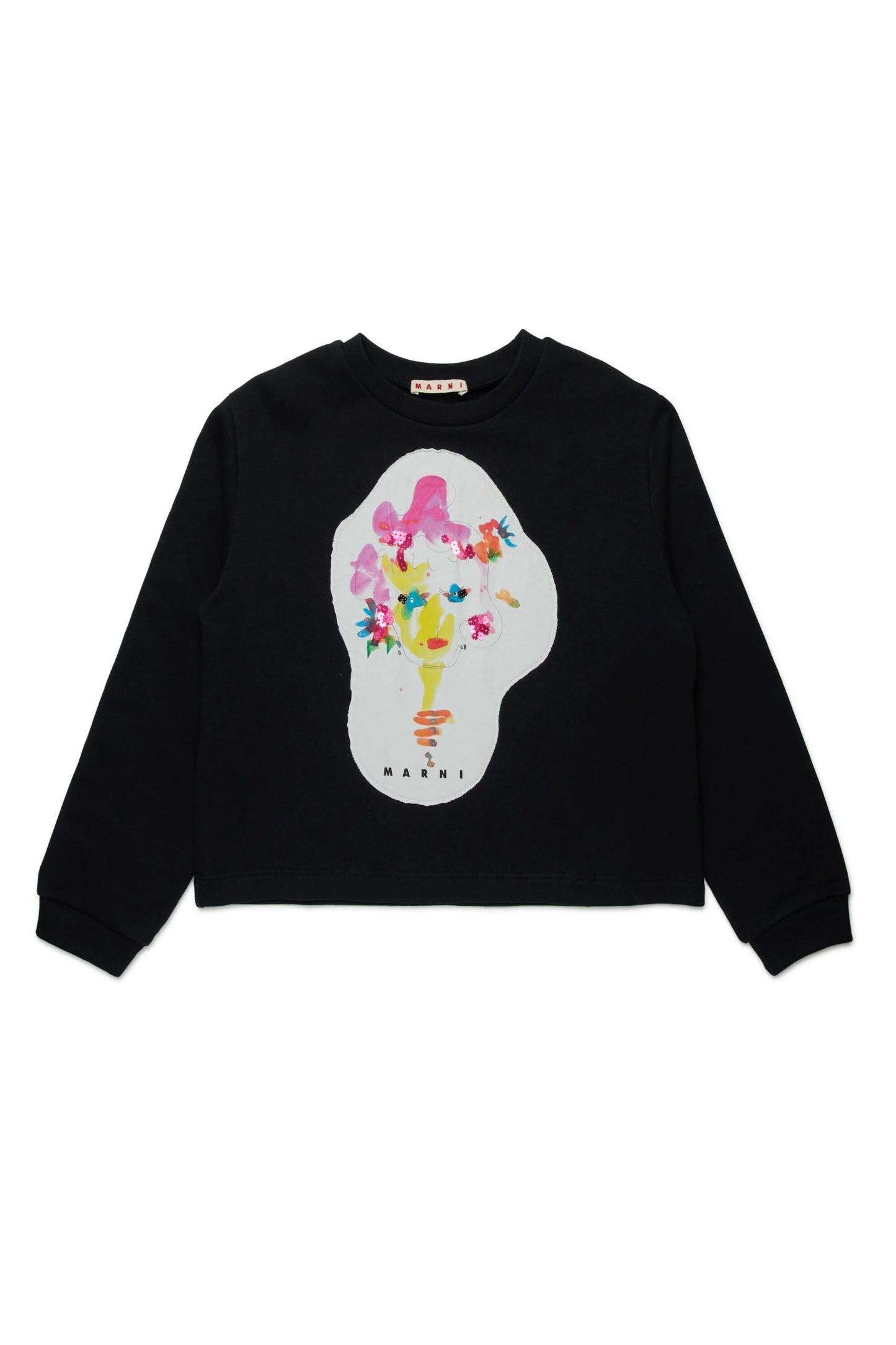 Marni Felpa girocollo con patch Flower