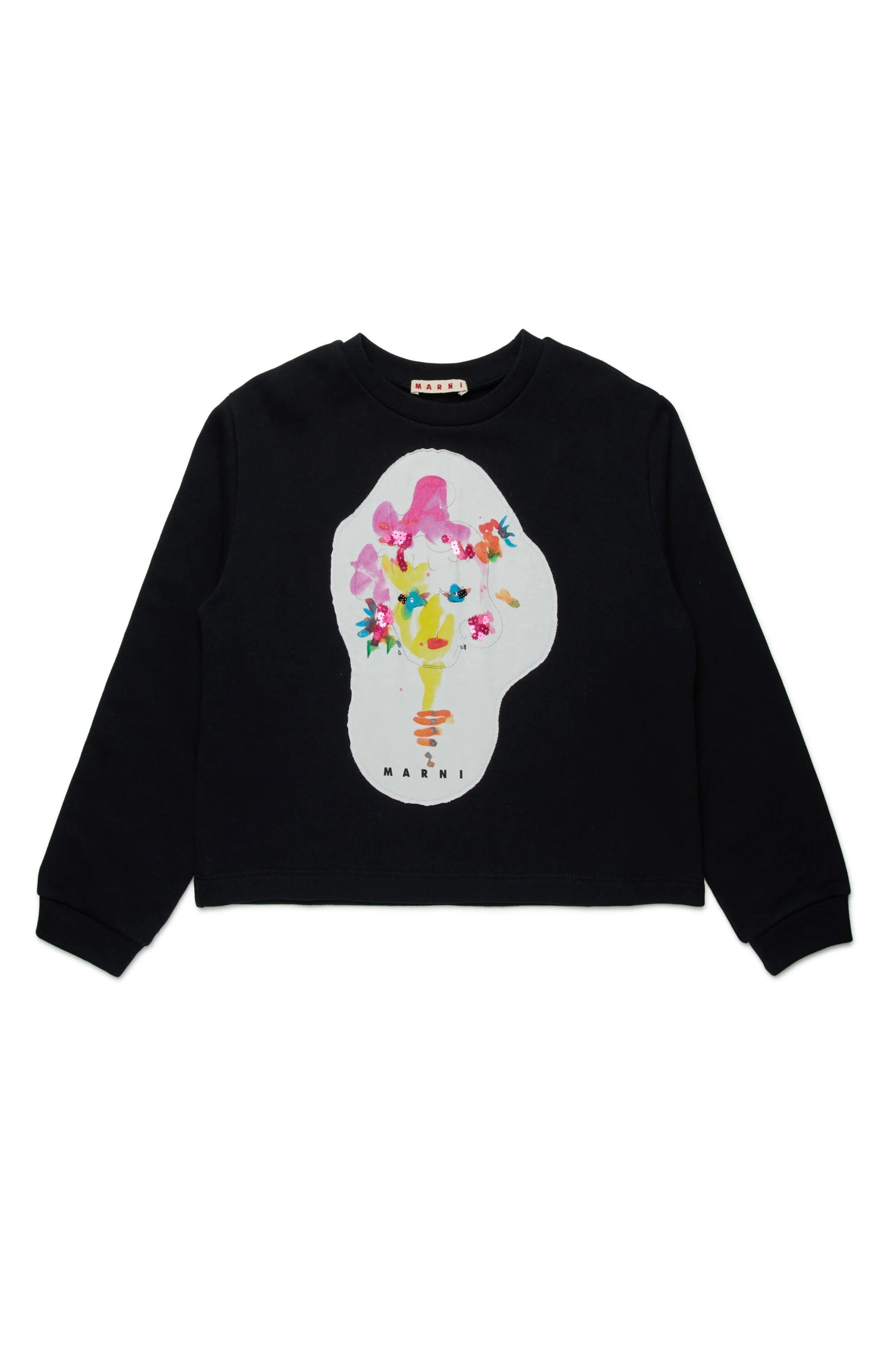 Marni Felpa girocollo con patch Flower