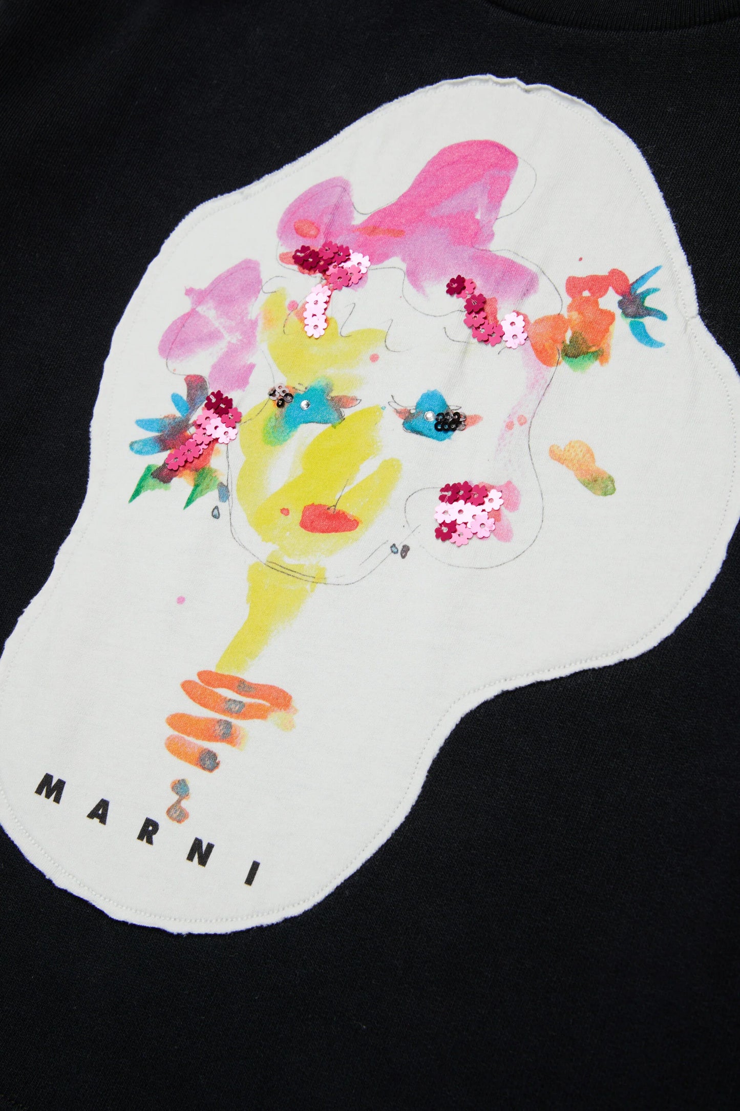 Marni Felpa girocollo con patch Flower