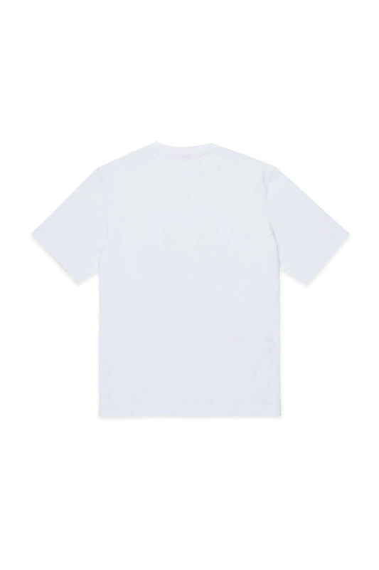 MARNI T-shirt con fiore applicato e logo