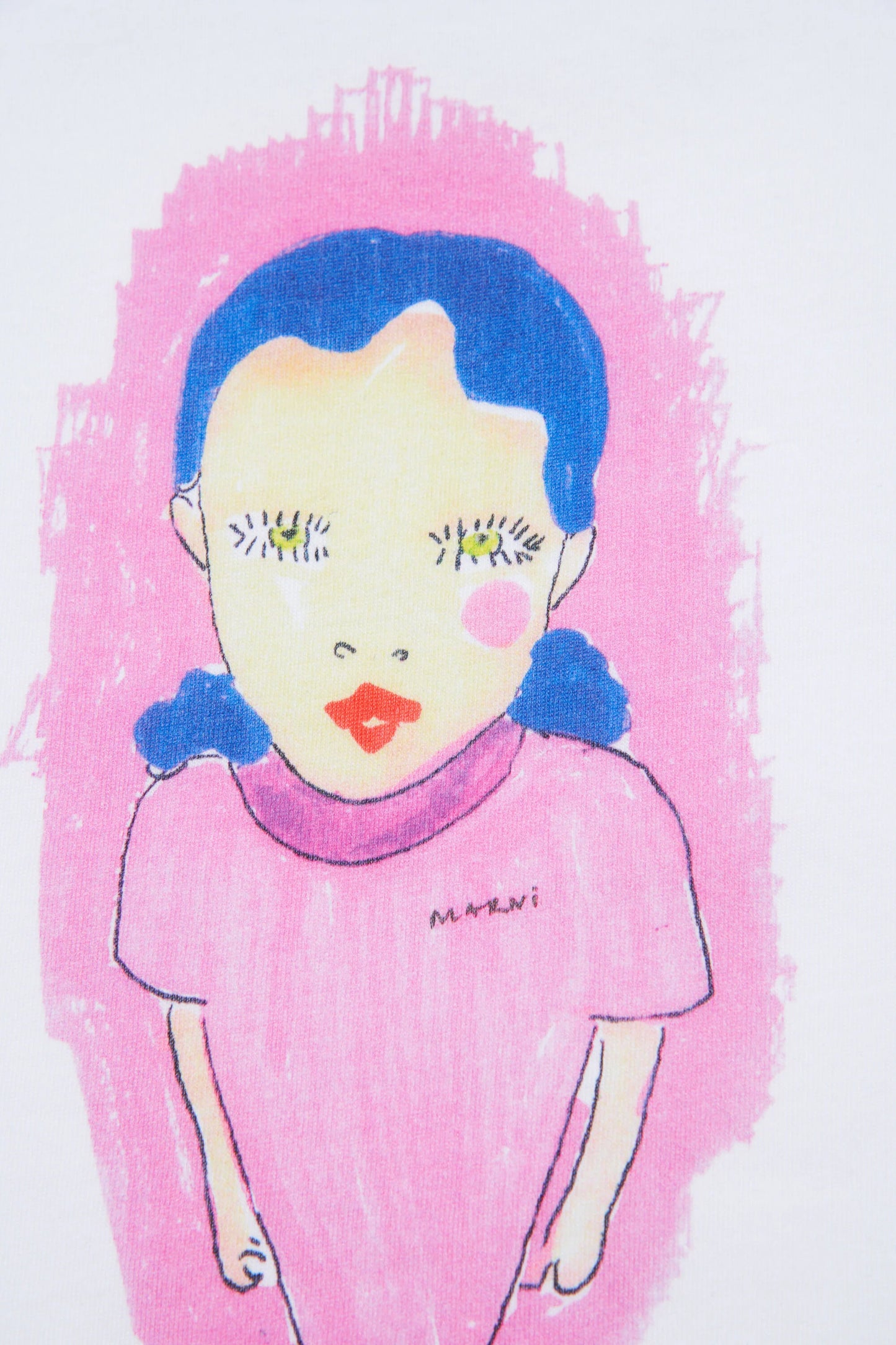MARNI T-shirt stampa grafica con profili a contrasto