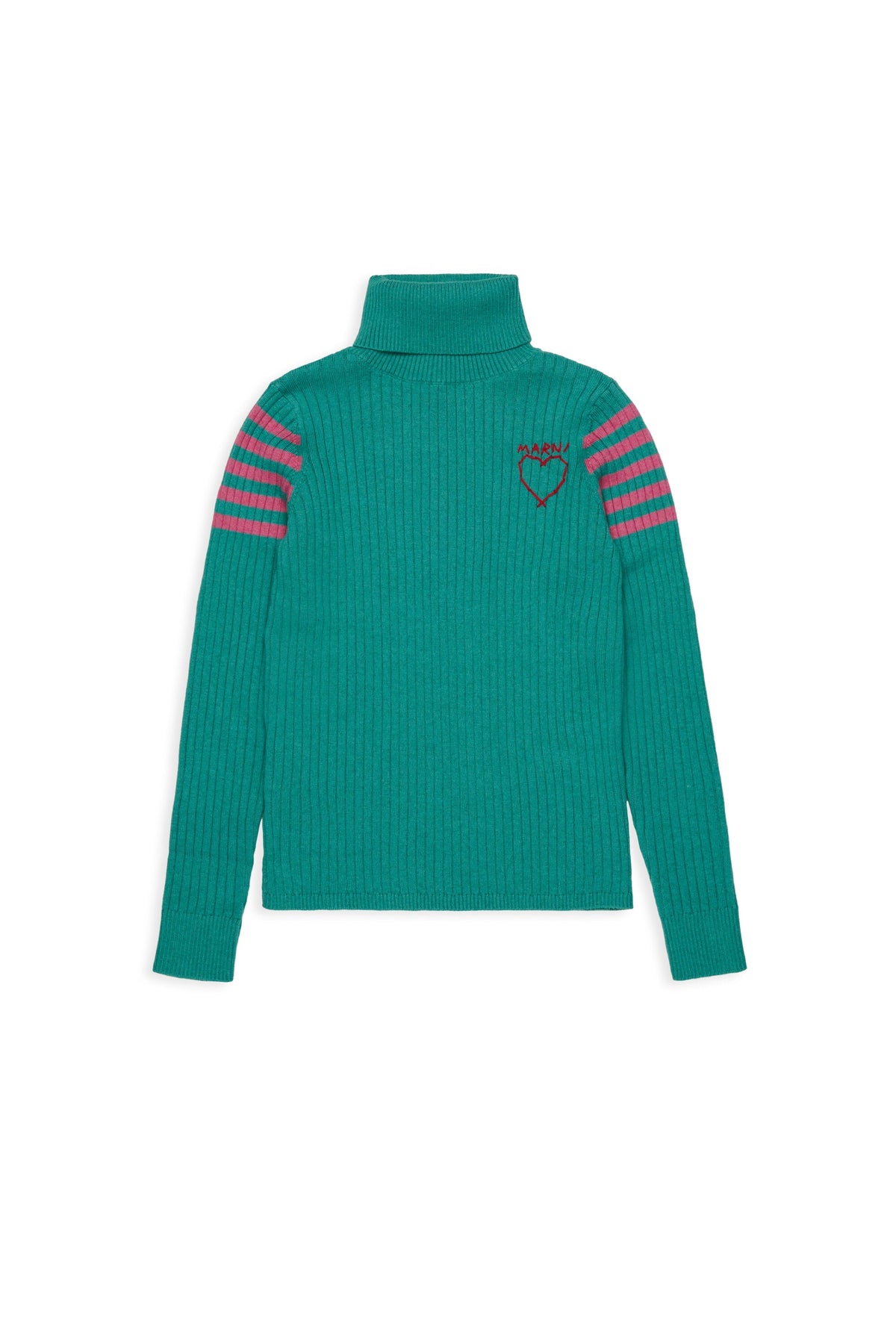 MARNI Dolcevita Tiffany a coste con motivo cuore
