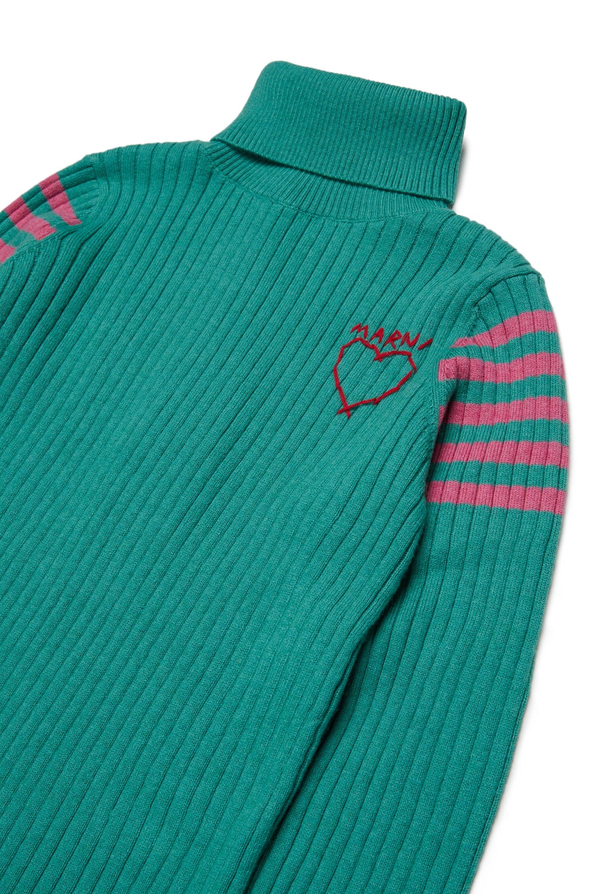 MARNI Dolcevita Tiffany a coste con motivo cuore