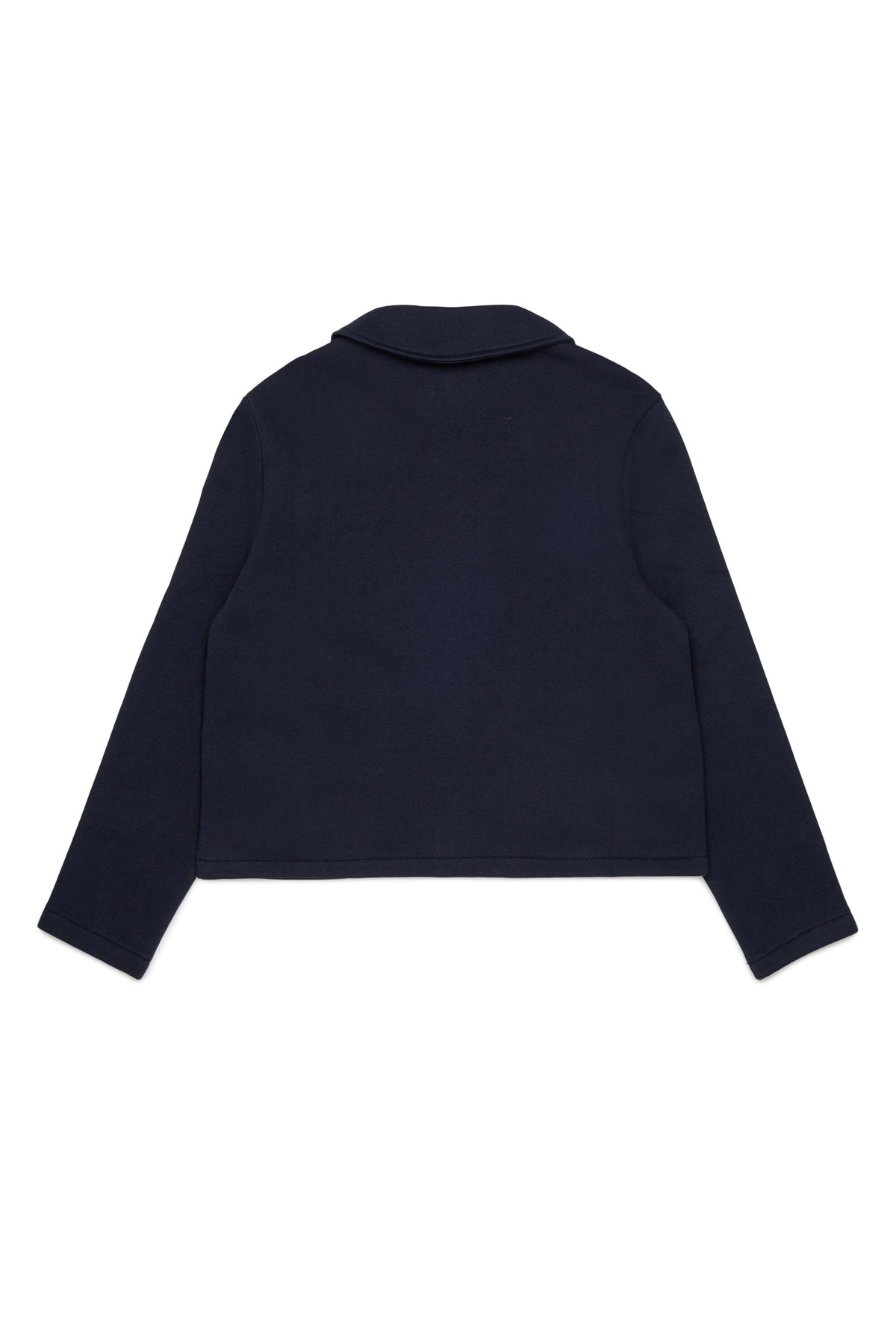 MARNI Giacca blu in felpa con zip e colletto