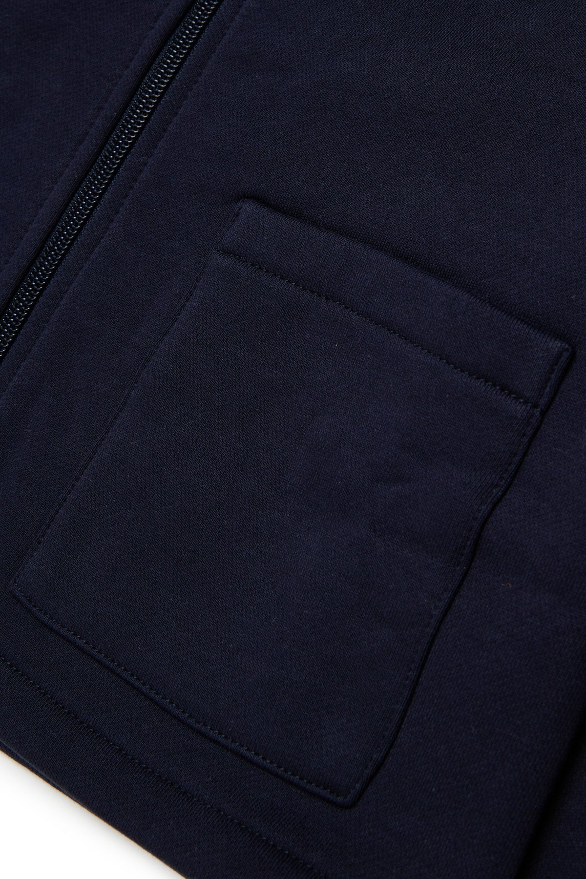 MARNI Giacca blu in felpa con zip e colletto