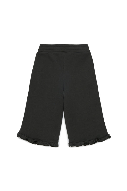 MARNI Pantalone antracite in felpa con rouches