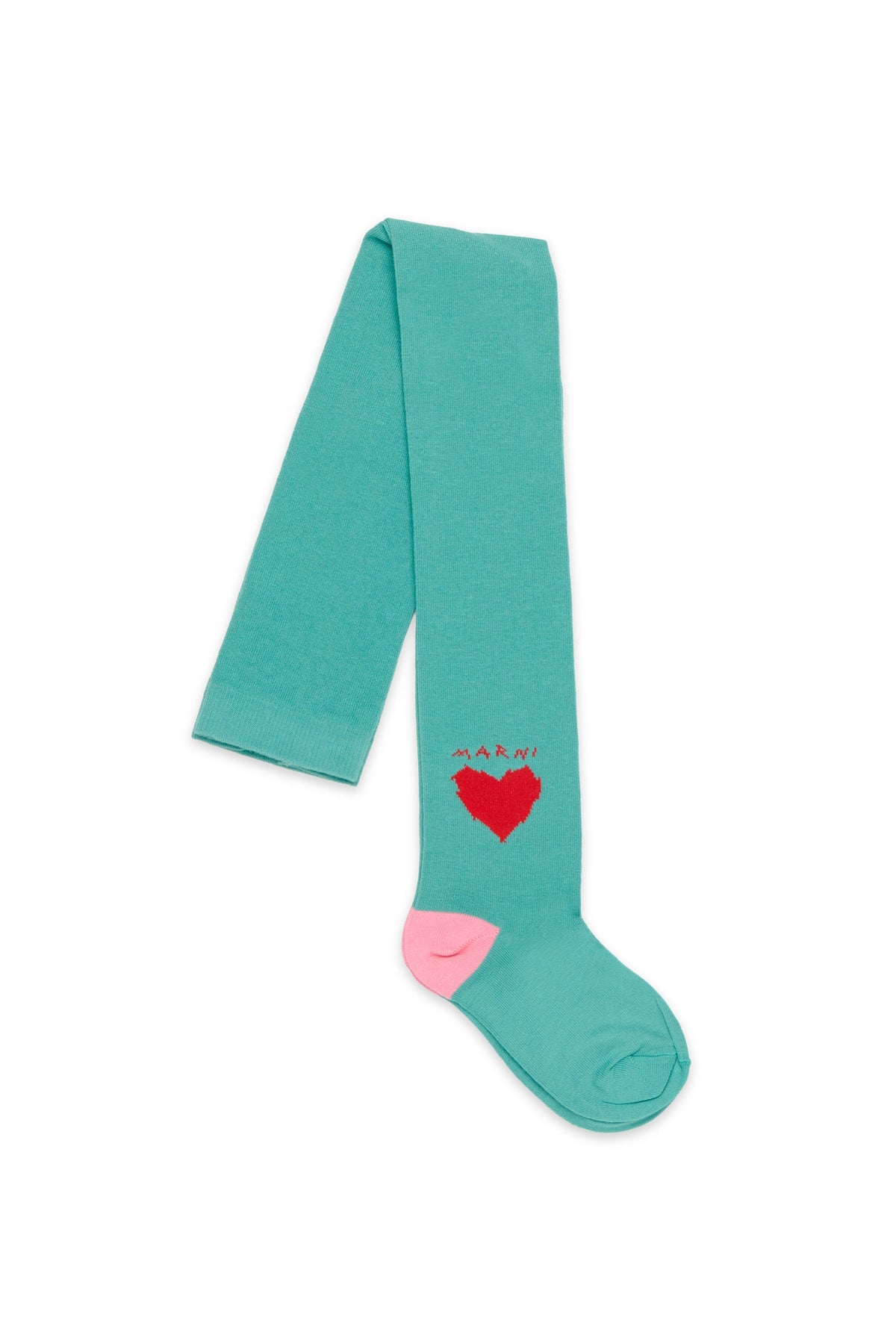 MARNI Collant Tiffany con cuore e logo