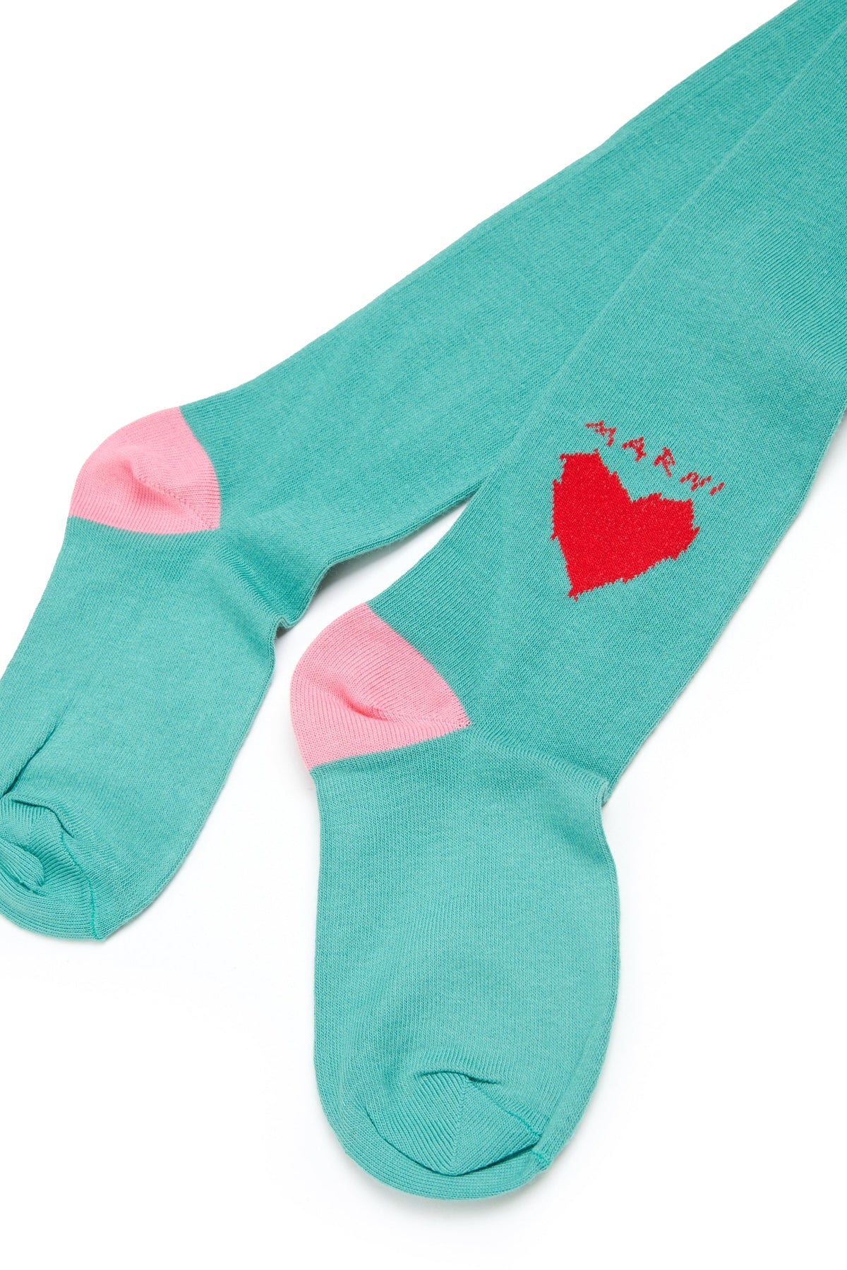 MARNI Collant Tiffany con cuore e logo