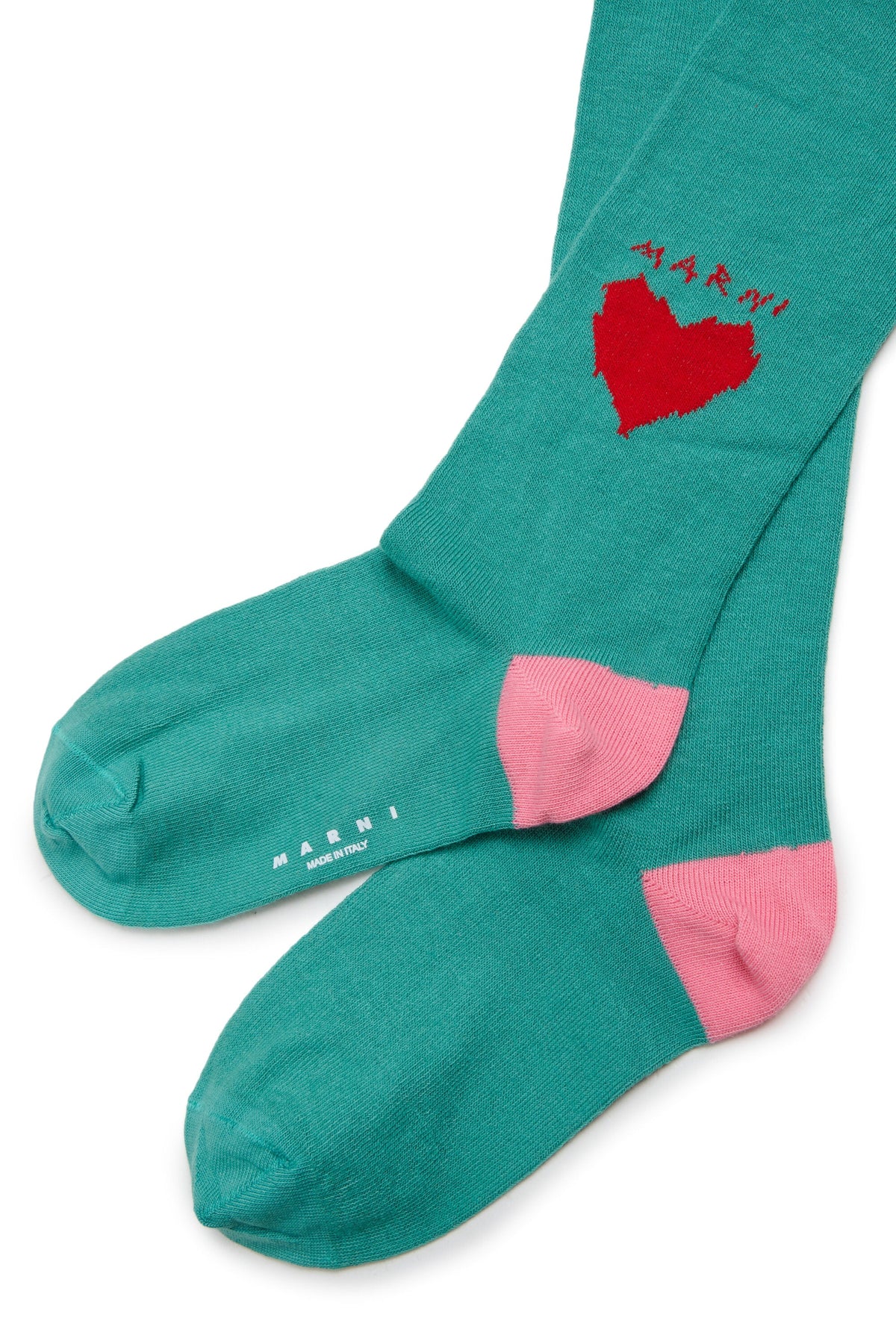 MARNI Collant Tiffany con cuore e logo