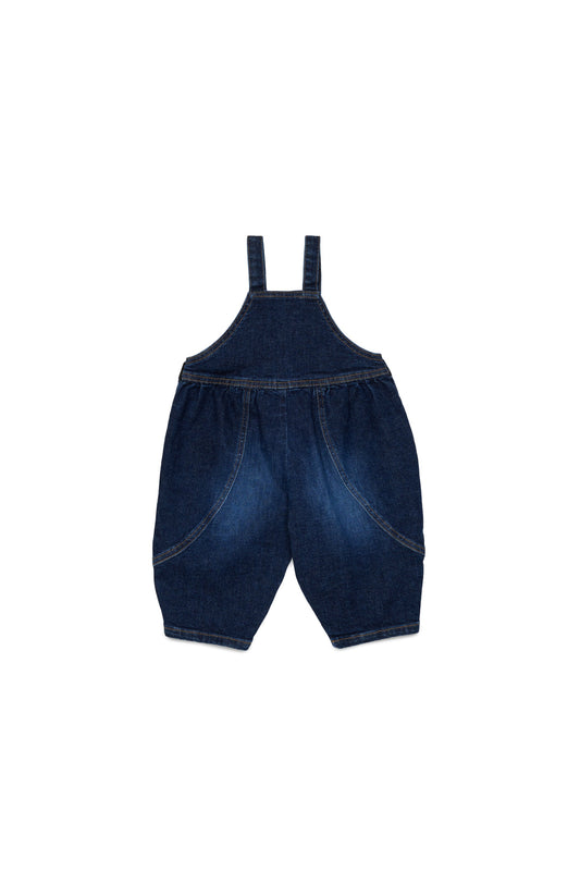MARNI Salopette in denim con logo