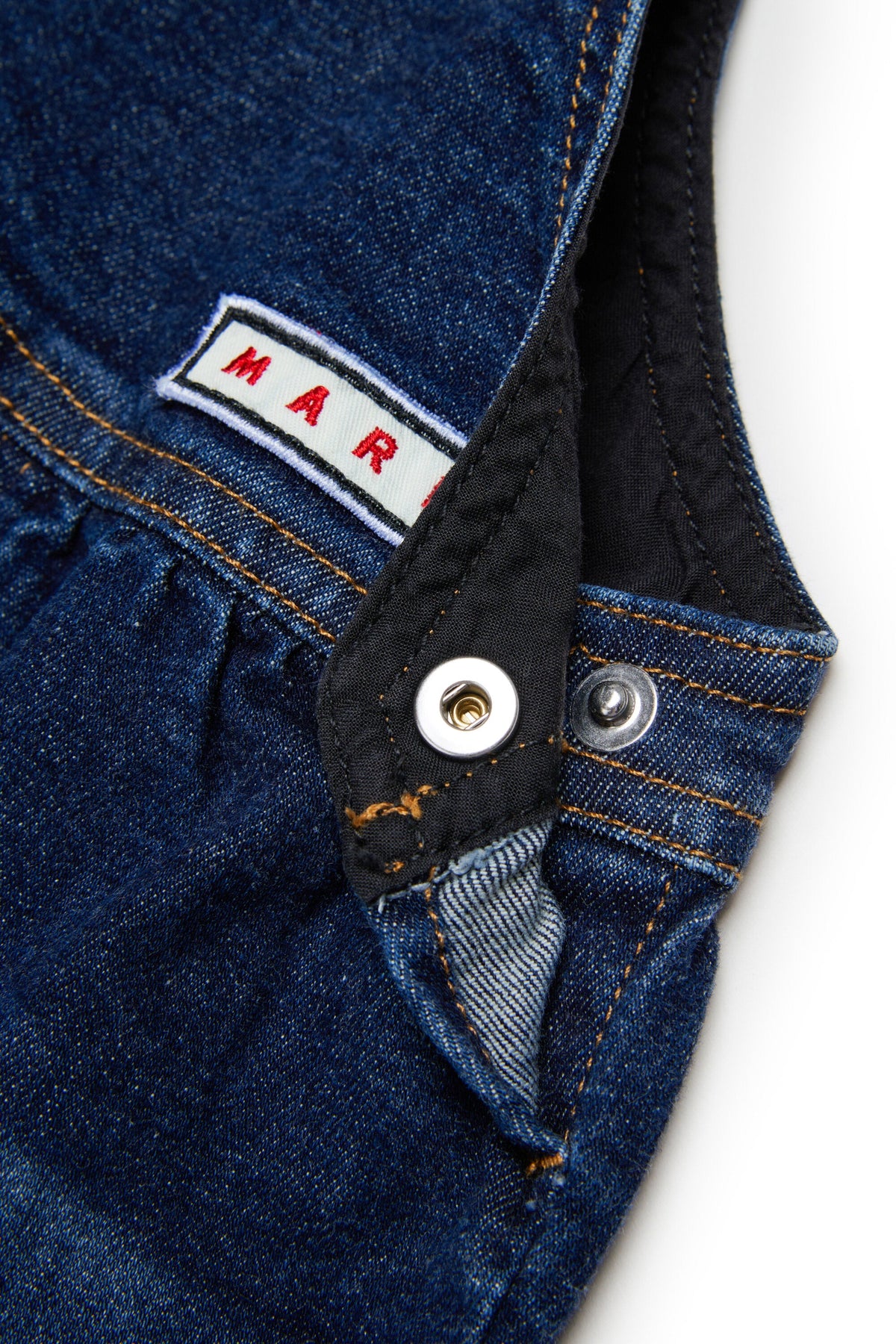 MARNI Salopette in denim con logo
