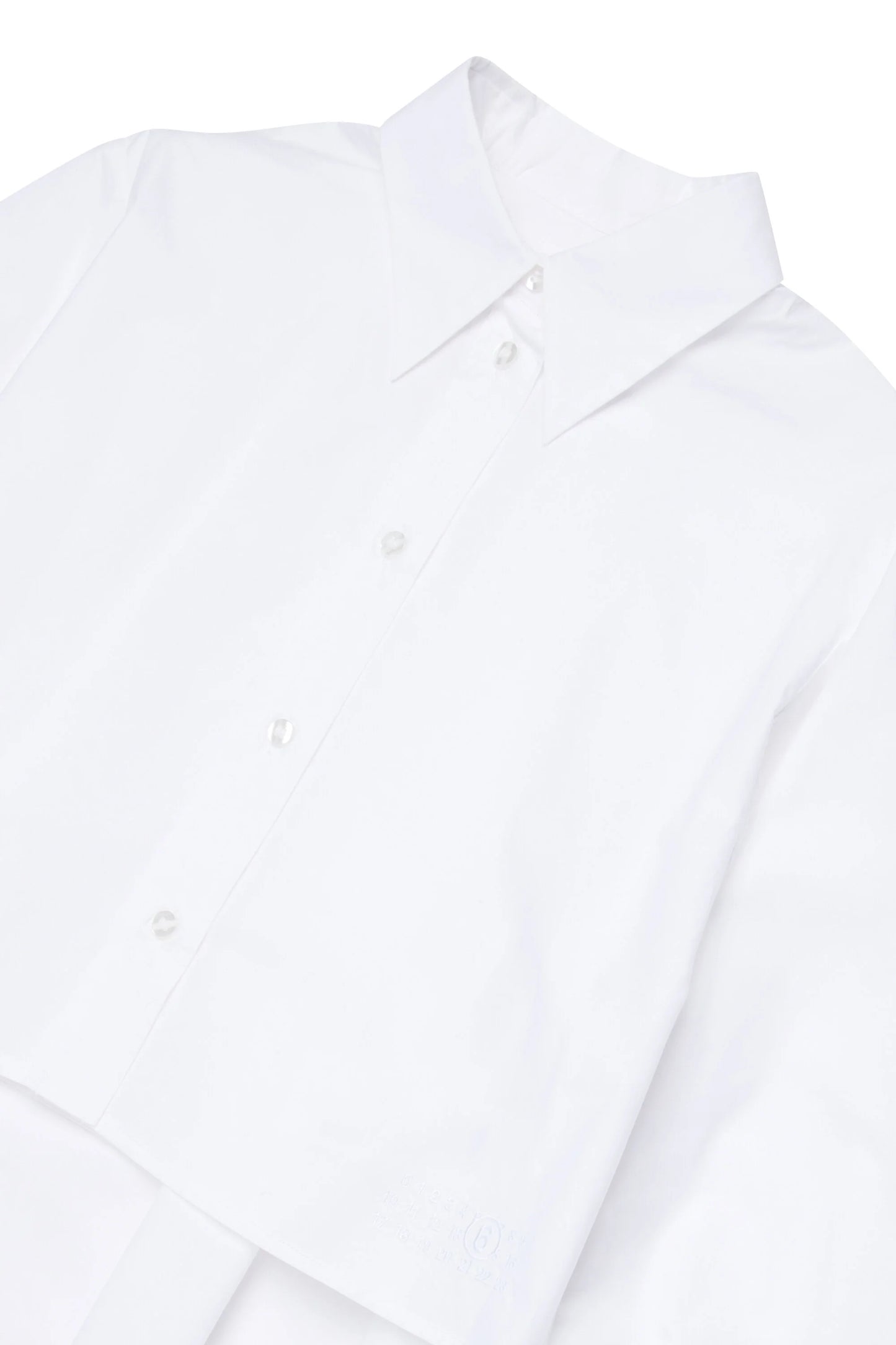 MM6 Camicia cropped in popeline con plissè sul retro