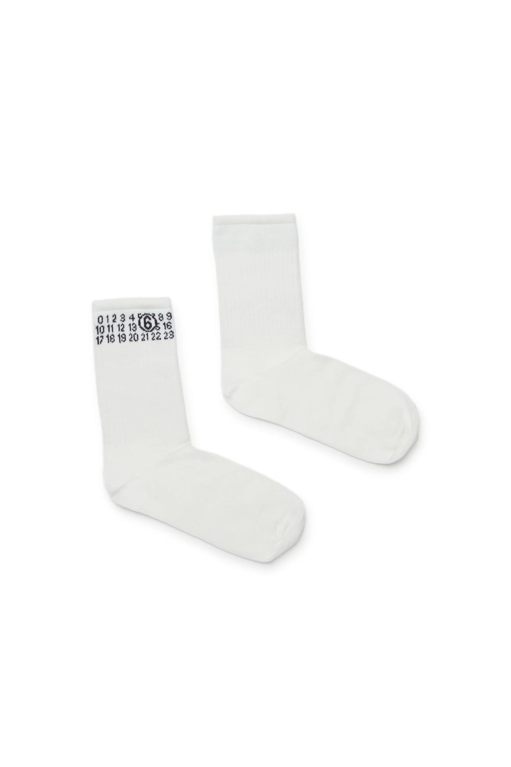 MM6 Margiela Calzini a costine con numeric logo