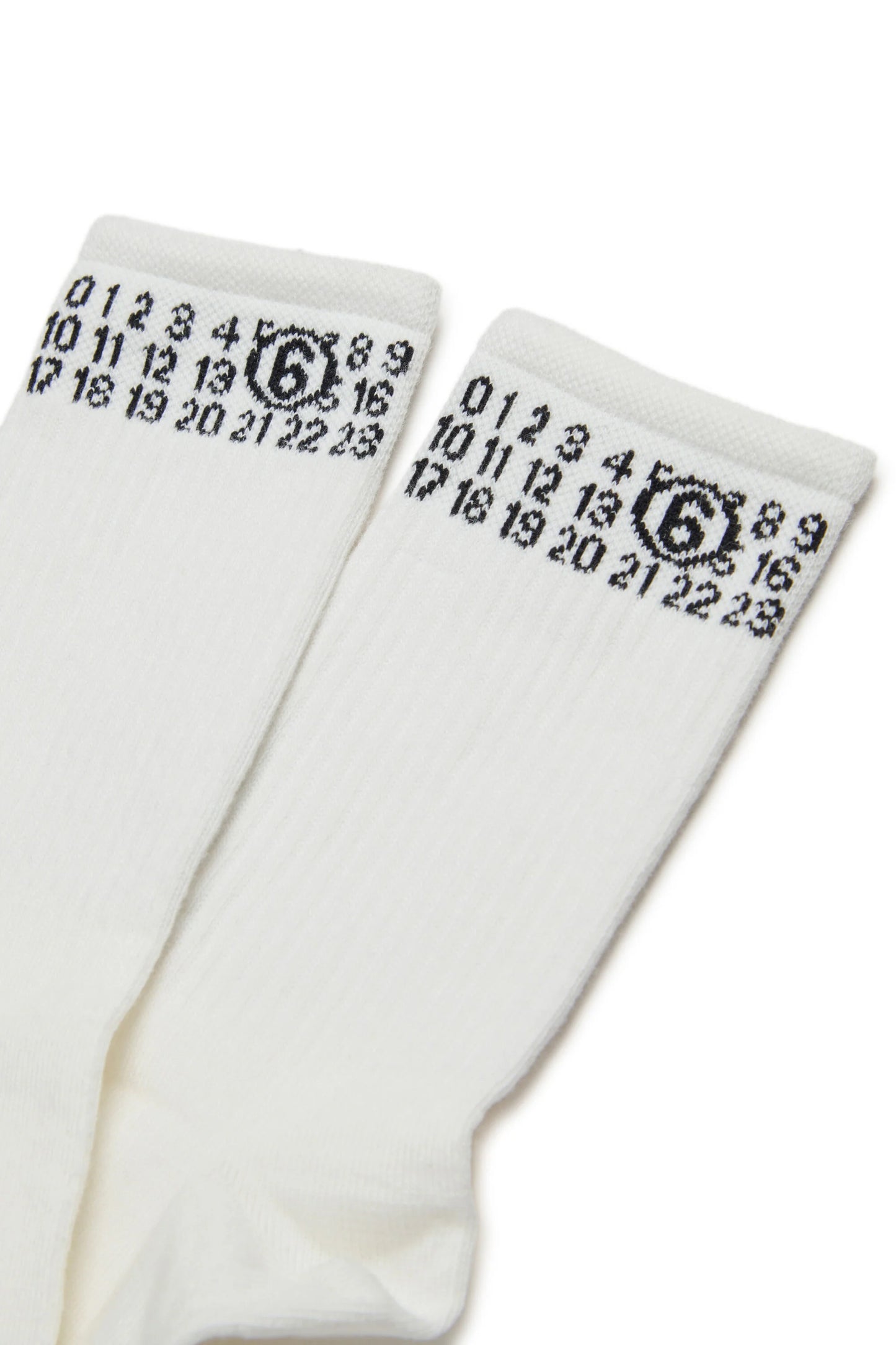 MM6 Margiela Calzini a costine con numeric logo