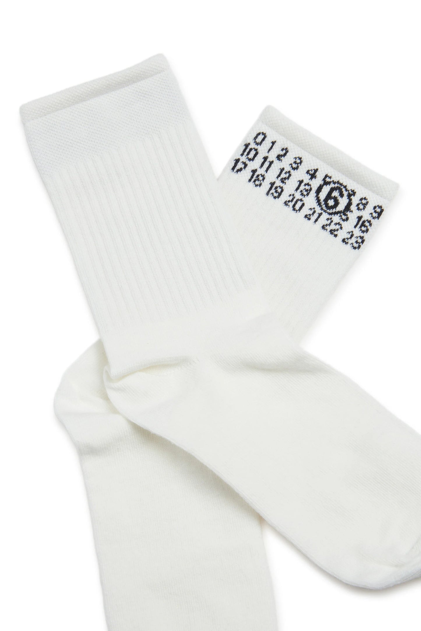 MM6 Margiela Calzini a costine con numeric logo