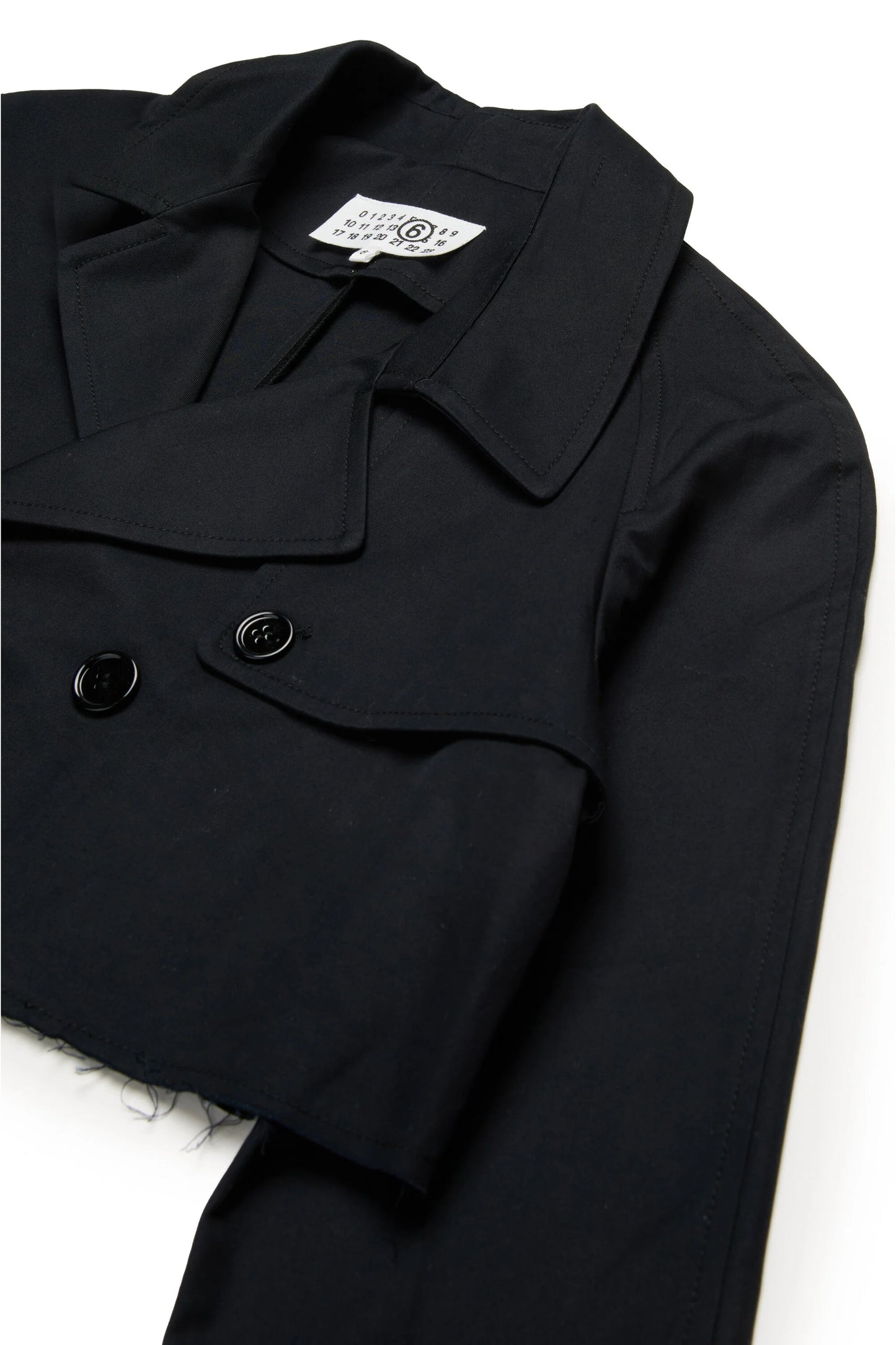 MM6 for Kids trench nero tagliato