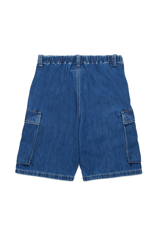 MM6 for Kids bermuda denim azzurro cargo