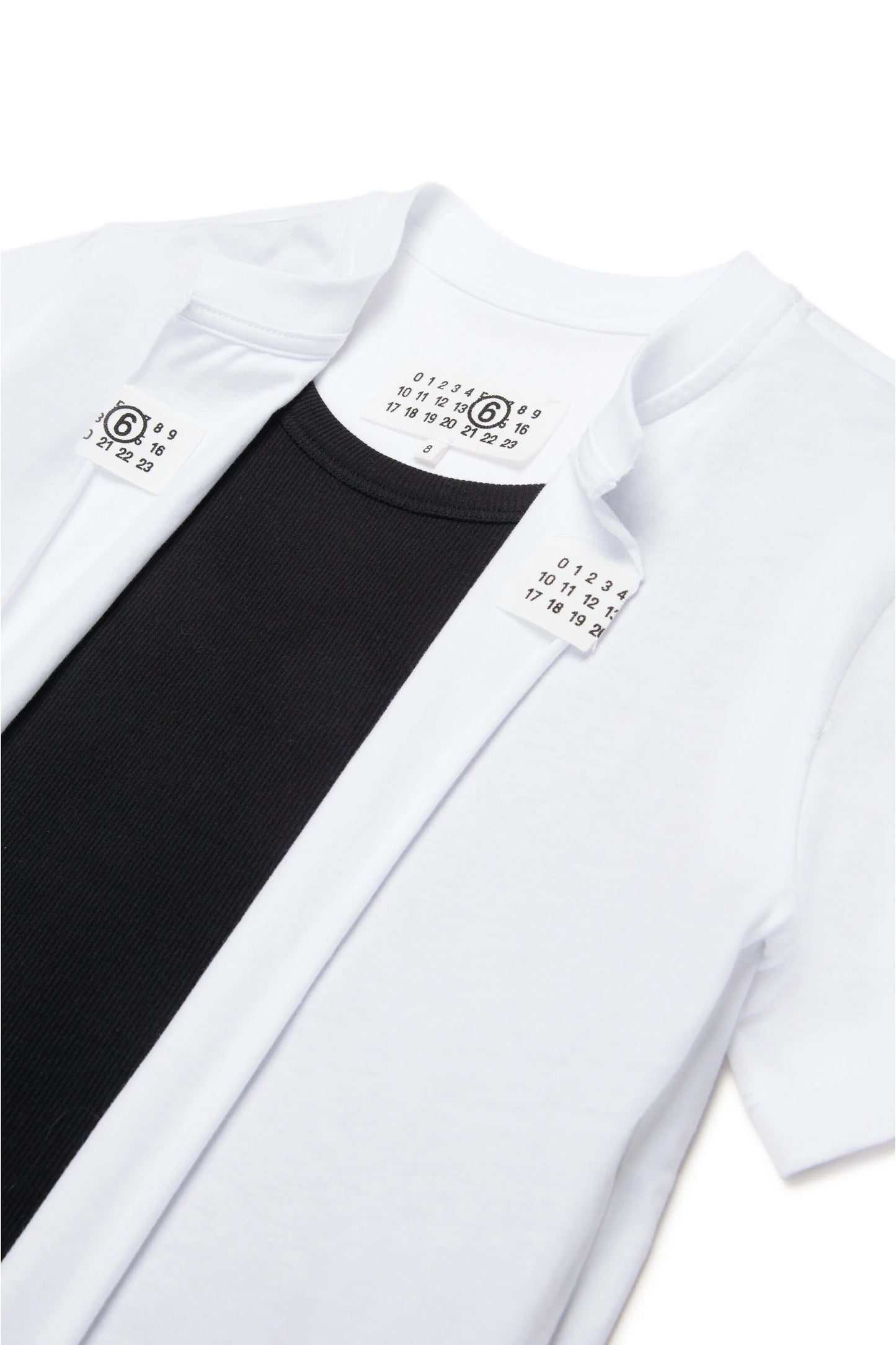 Mm6 T-shirt re-cut con dettagli a vivo