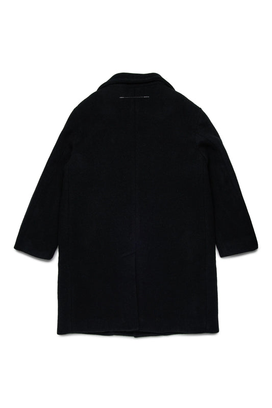 Cappotto lungo nero con zip