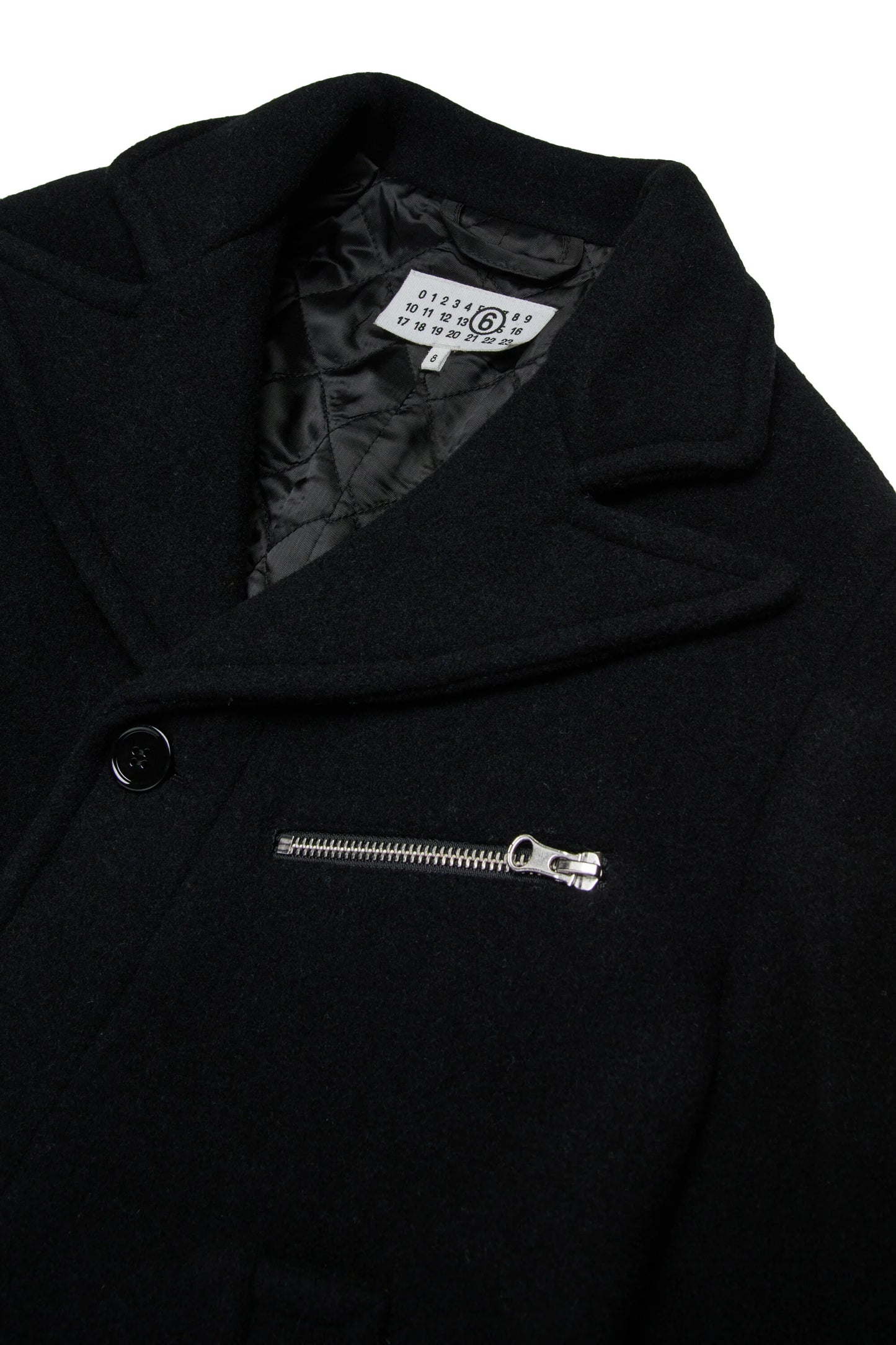 Cappotto lungo nero con zip