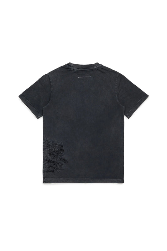 MM6 Margiela T-shirt in jersey con rotture