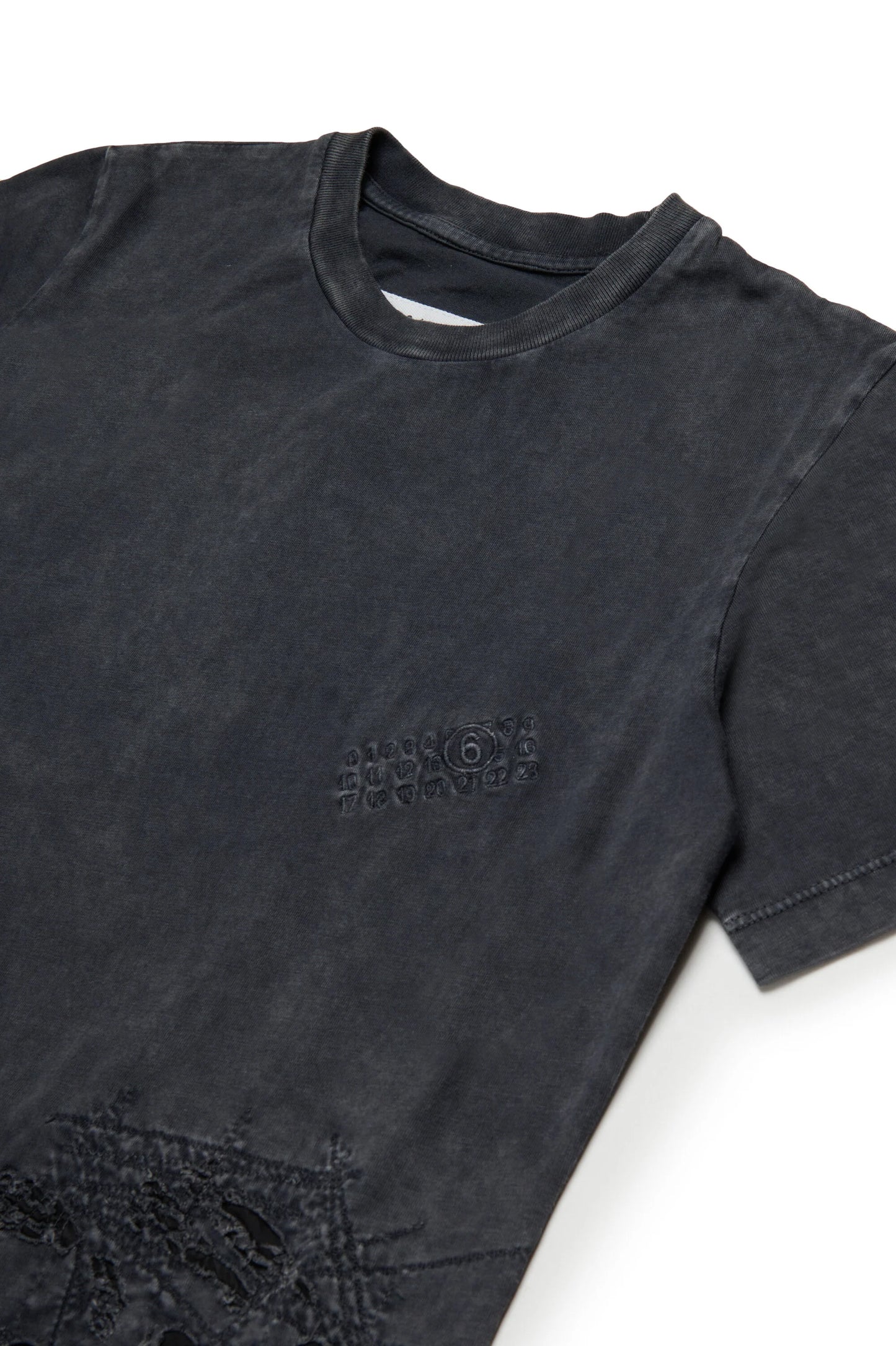 MM6 Margiela T-shirt in jersey con rotture