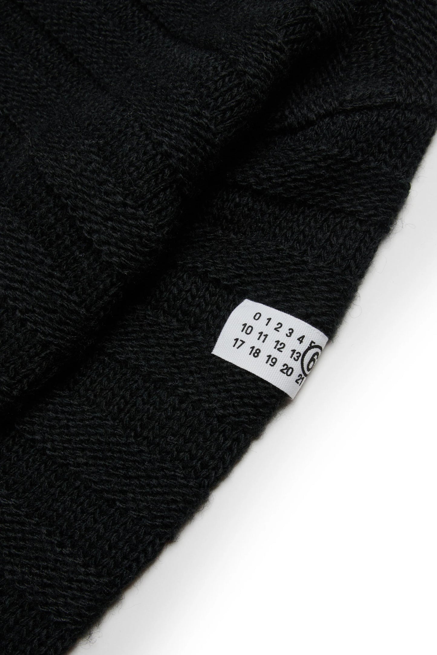 MM6 Margiela Cardigan in misto lana a coste con rotture