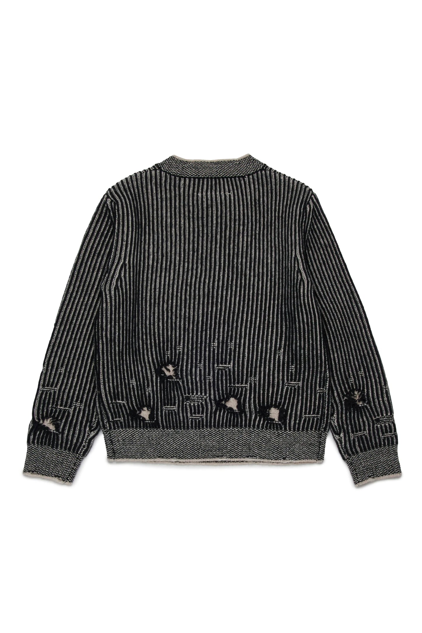 MM6 Margiela Pullover in lana a coste con rotture