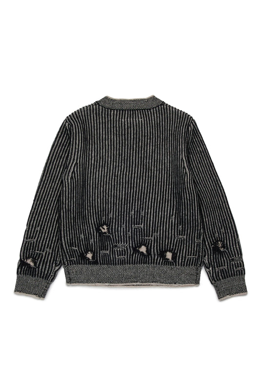 MM6 Margiela Pullover in lana a coste con rotture