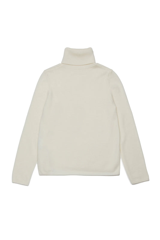 MM6 Margiela Dolcevita in maglia leggera misto lana panna