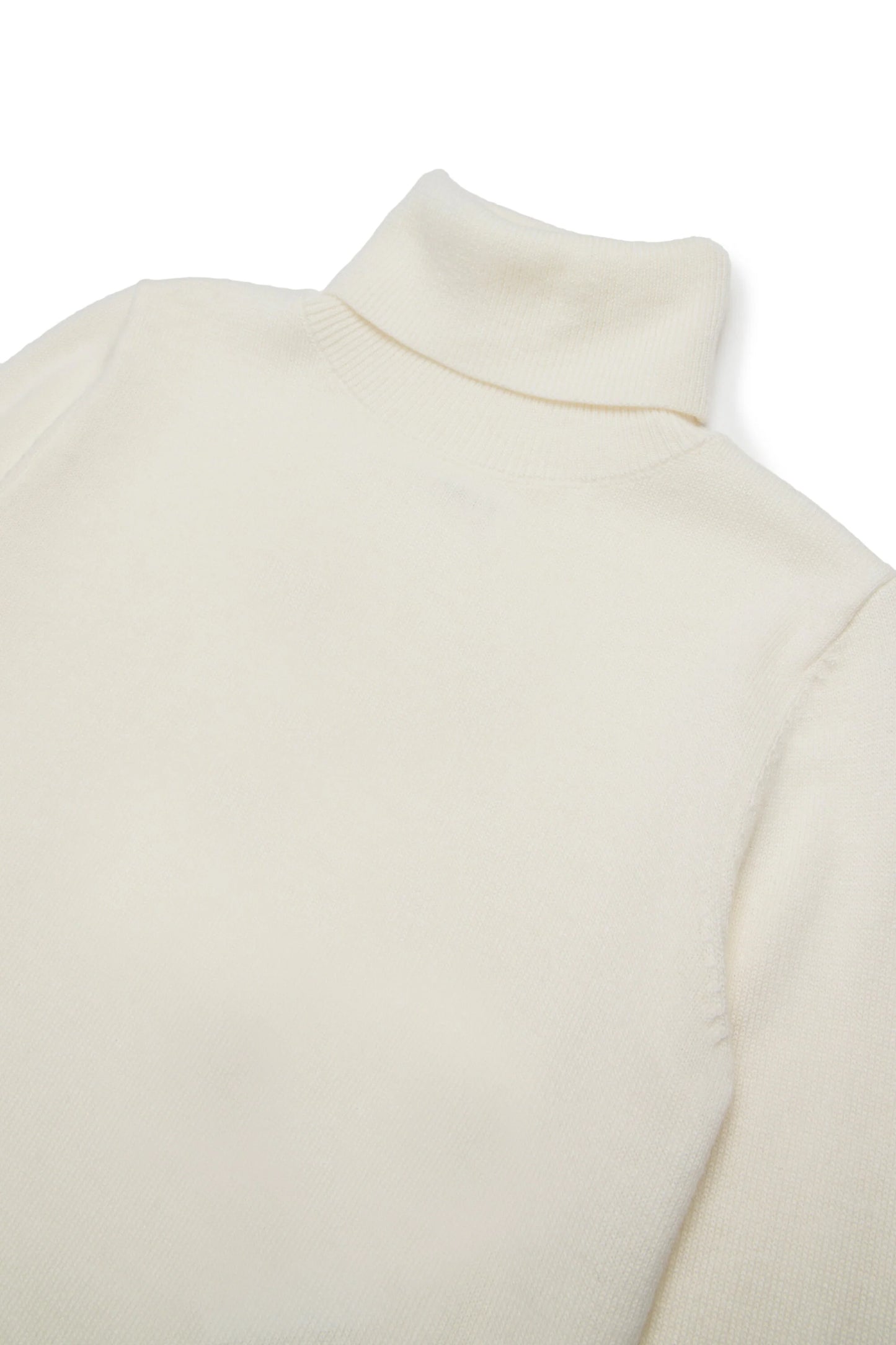 MM6 Margiela Dolcevita in maglia leggera misto lana panna