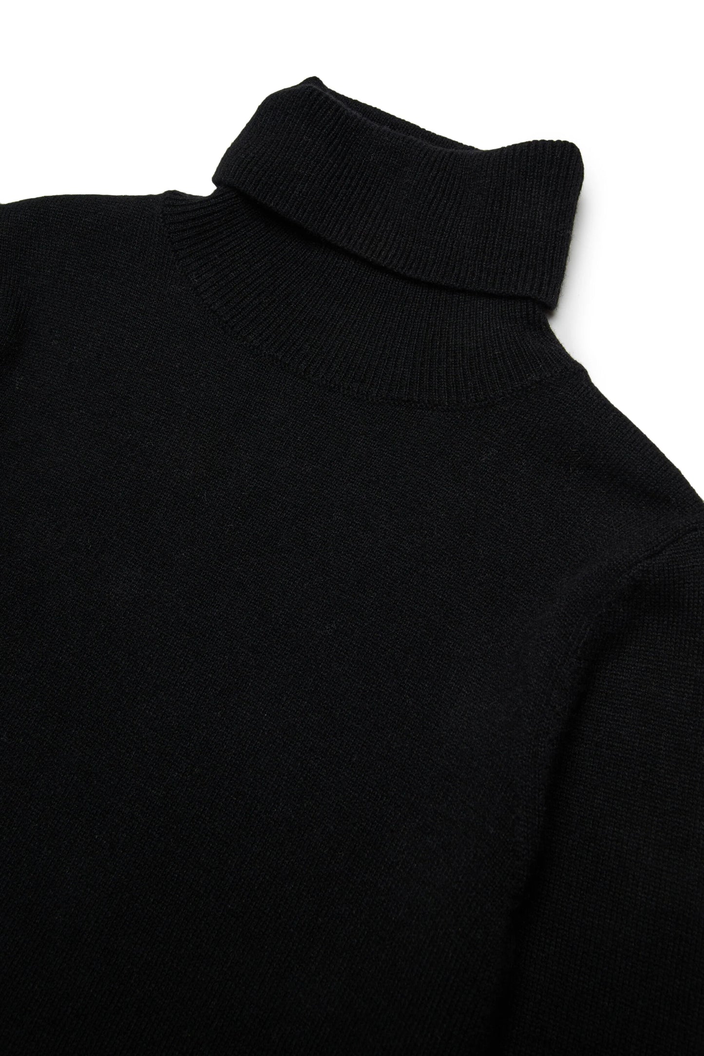 MM6 Margiela Dolcevita in maglia leggera misto lana nero