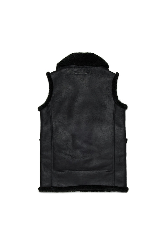 MM6 Margiela Gilet effetto montone con dettagli in teddy