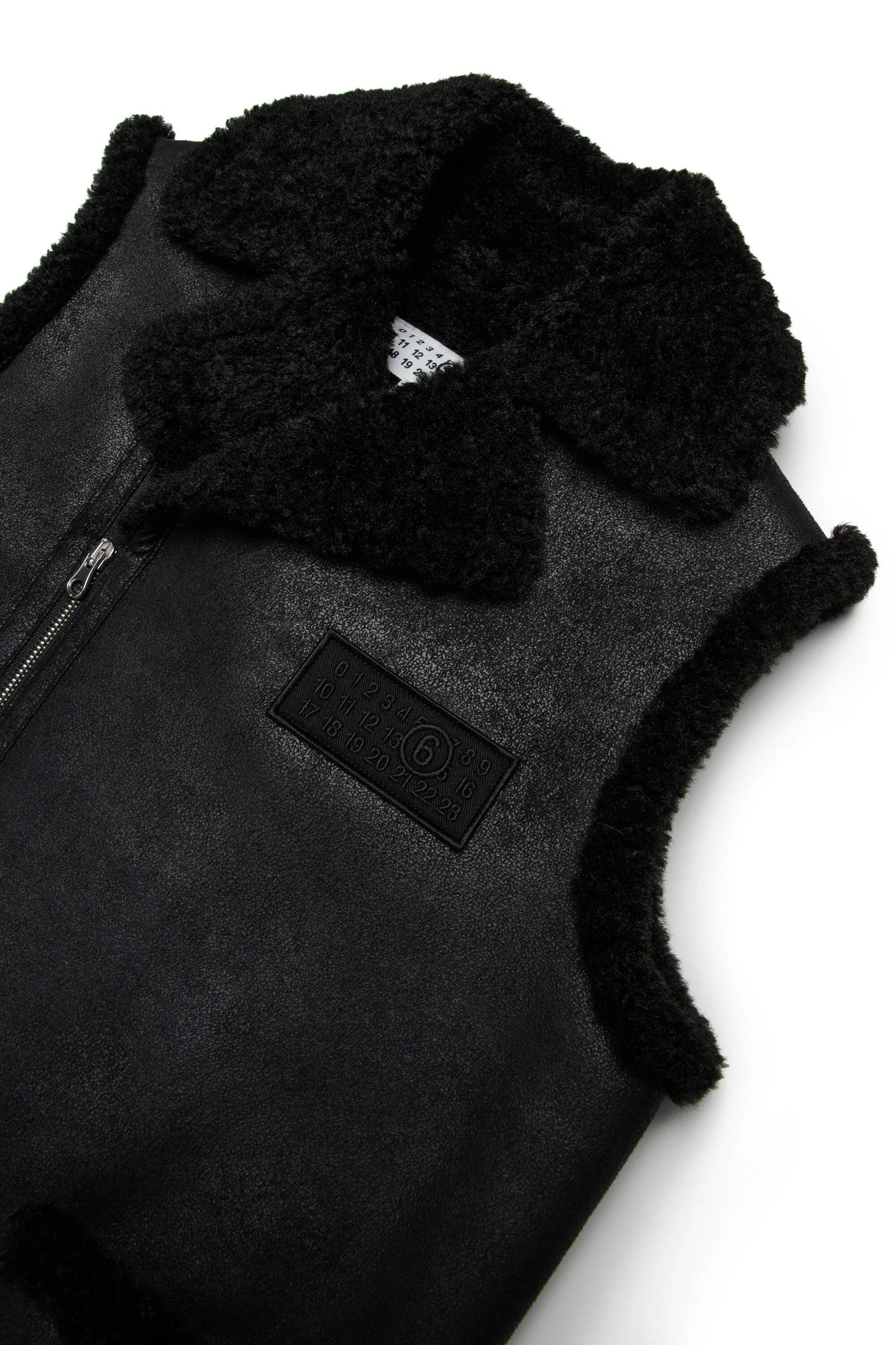 MM6 Margiela Gilet effetto montone con dettagli in teddy