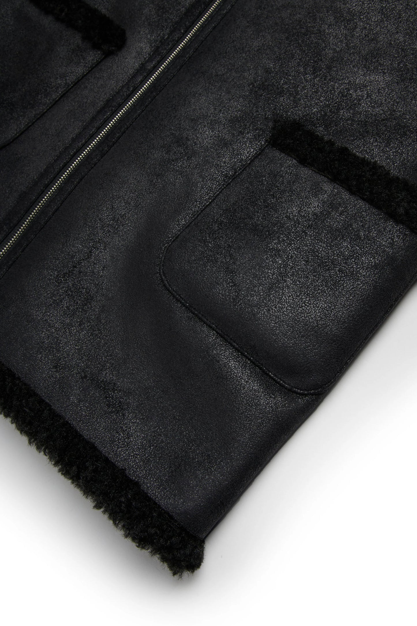 MM6 Margiela Gilet effetto montone con dettagli in teddy