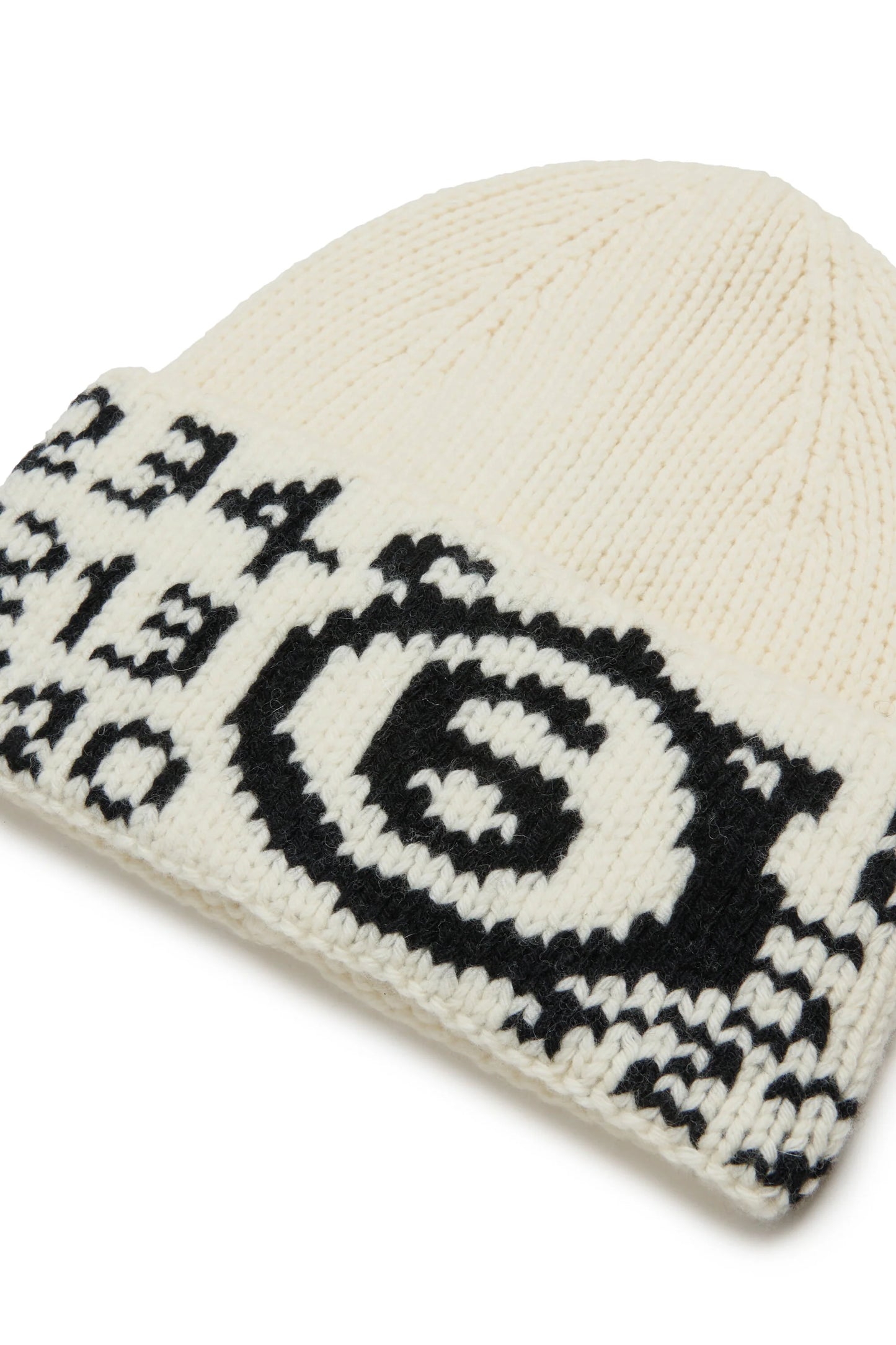 MM6 Margiela Berretto beanie bianco in maglia misto lana