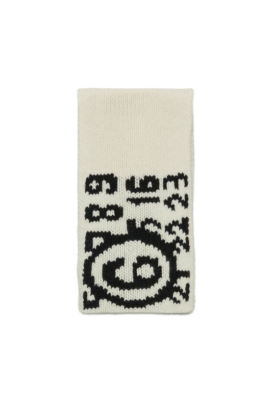 MM6 Margiela Sciarpa panna in maglia misto lana