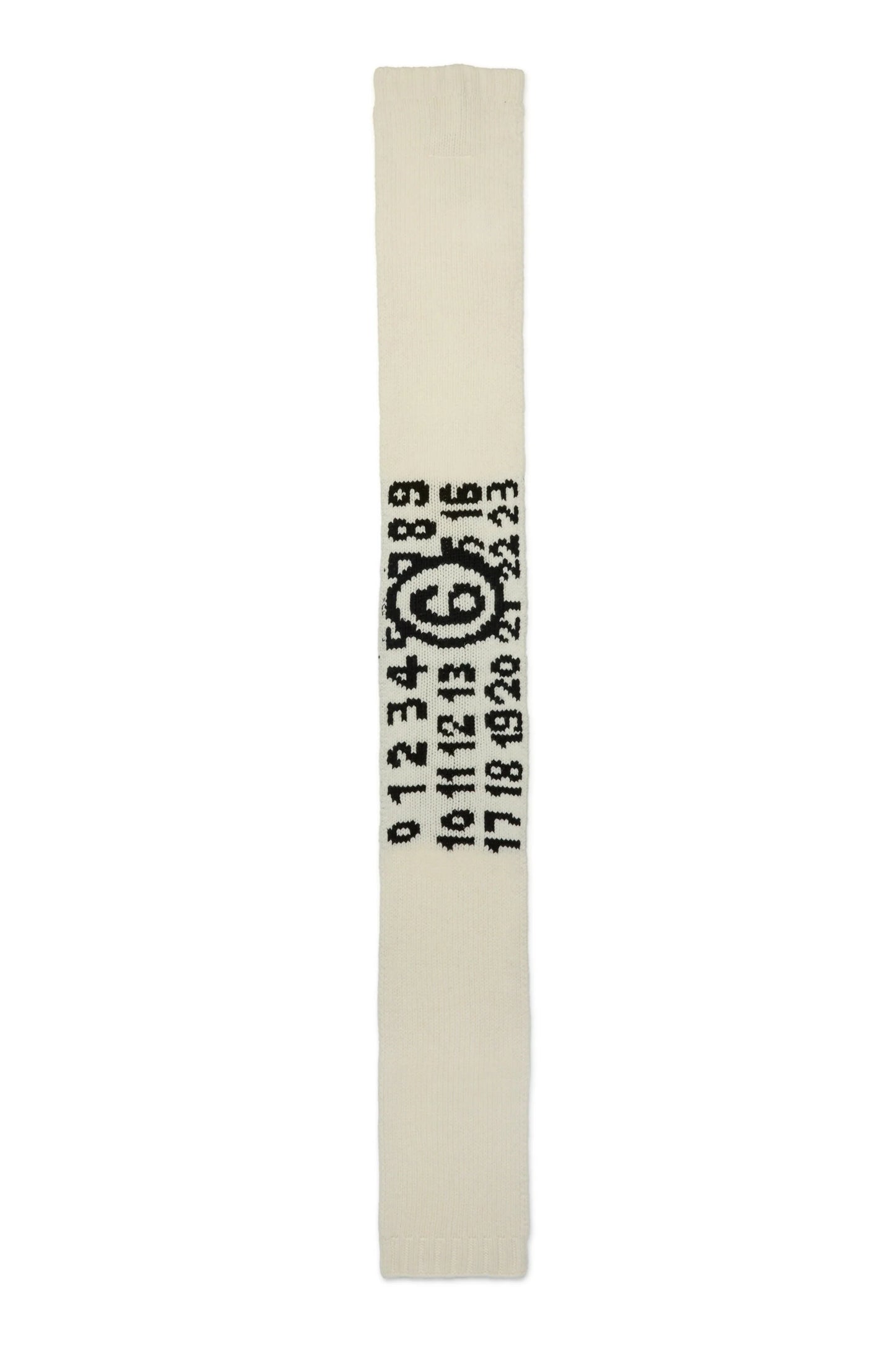 MM6 Margiela Sciarpa panna in maglia misto lana