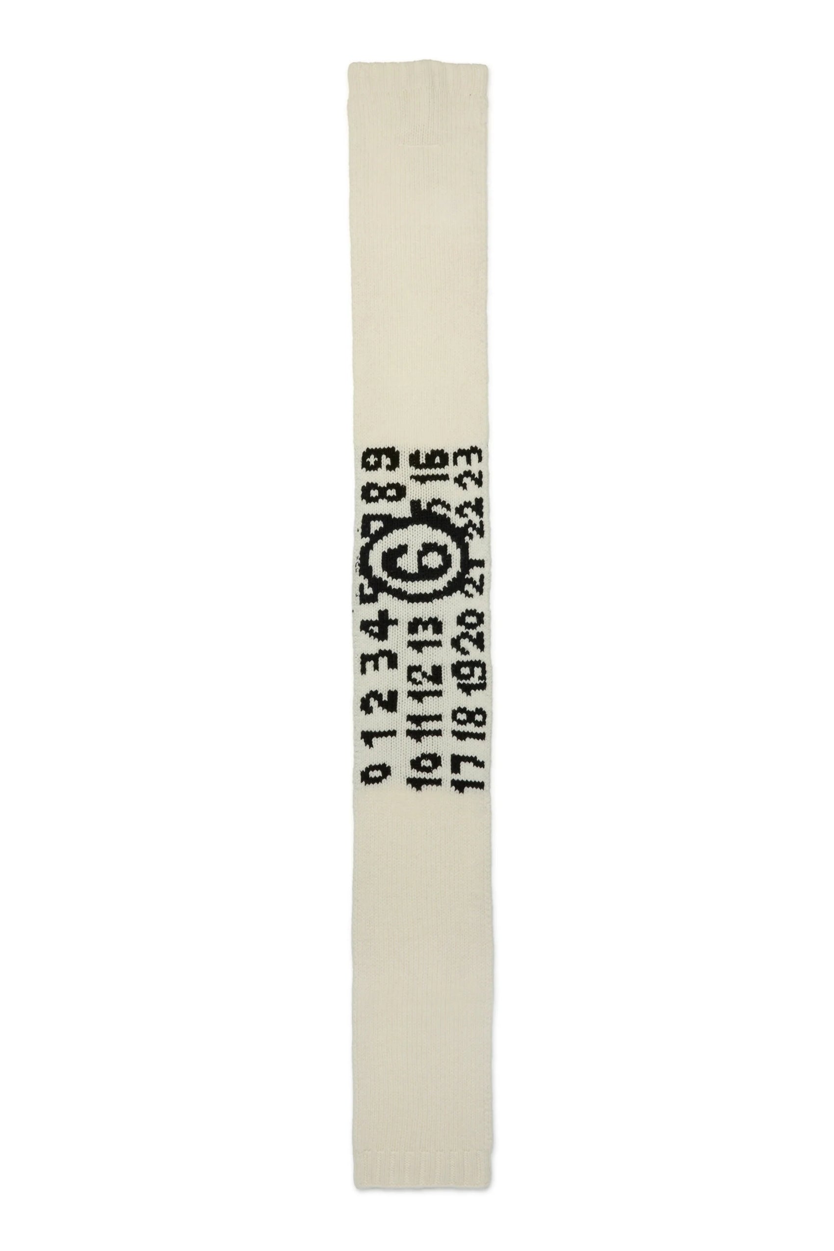 MM6 Margiela Sciarpa panna in maglia misto lana