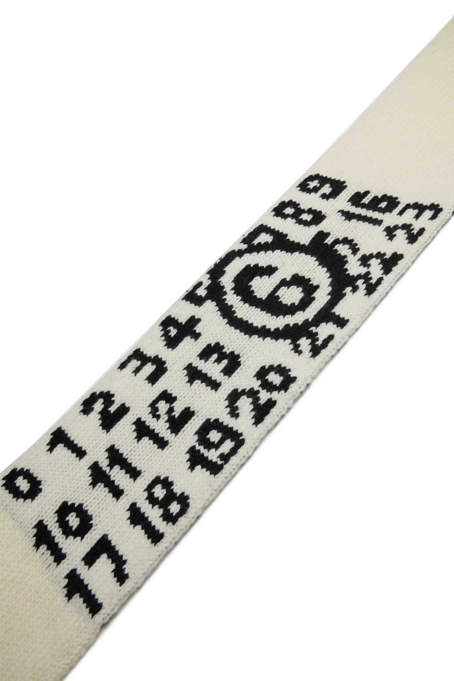 MM6 Margiela Sciarpa panna in maglia misto lana