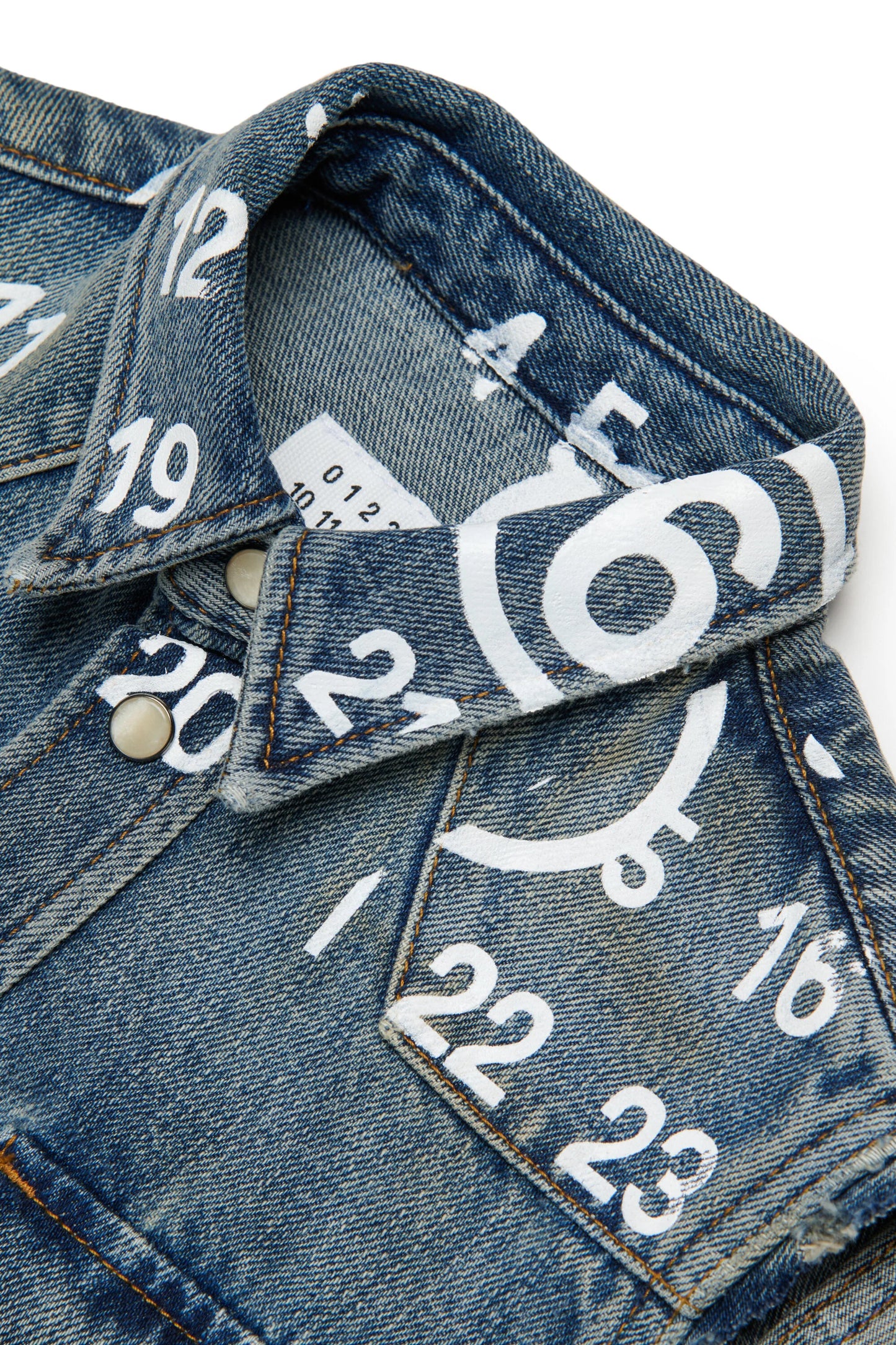 MM6 Abito corto in denim stampato