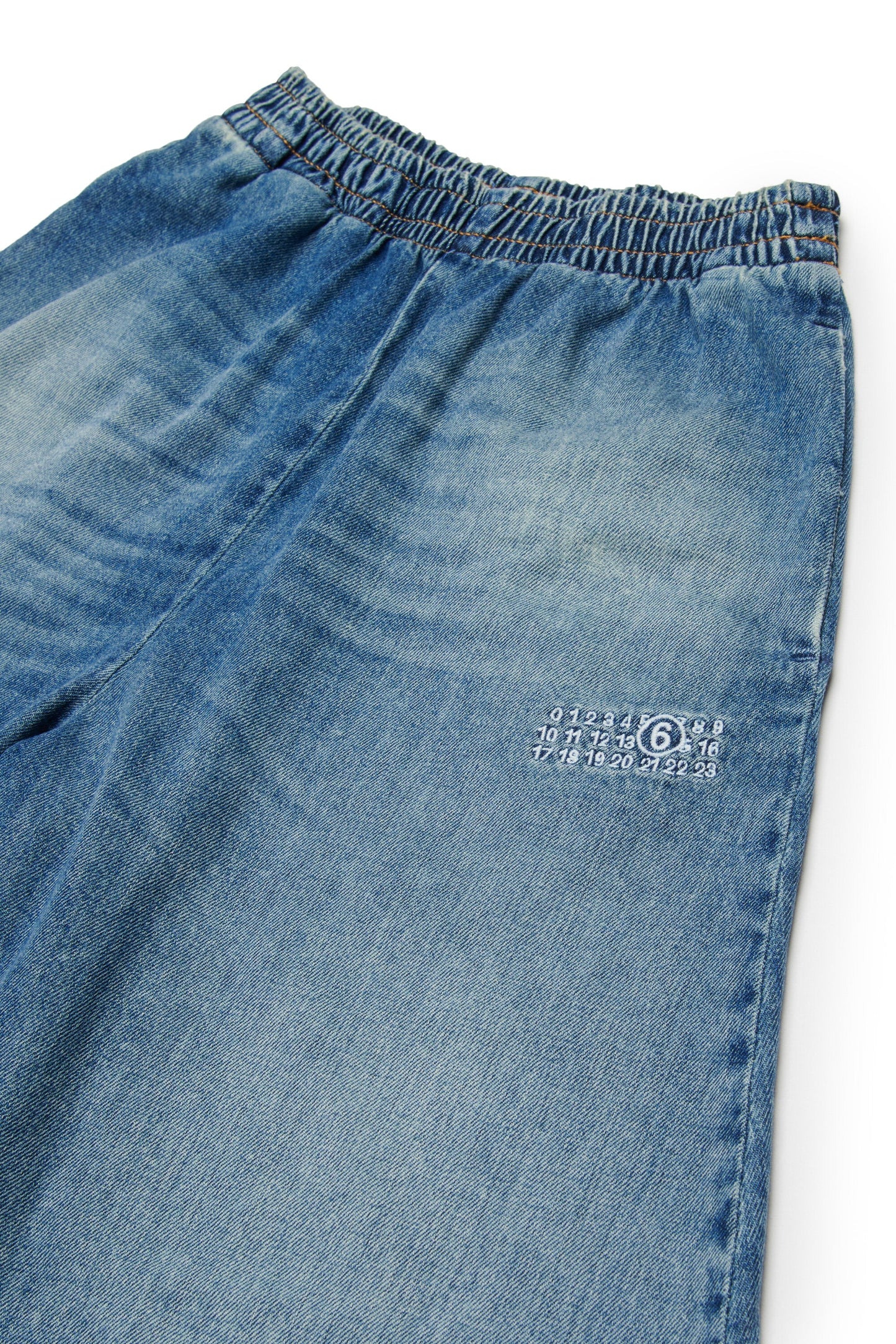 MM6 Bermuda in denim con logo sul fianco